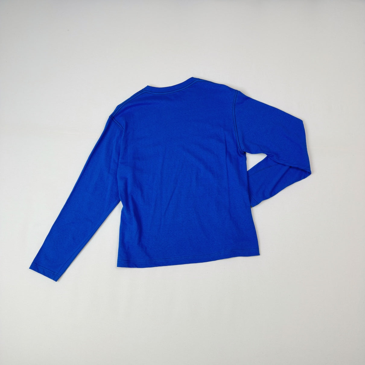 Printed long-sleeve T-shirt Blue