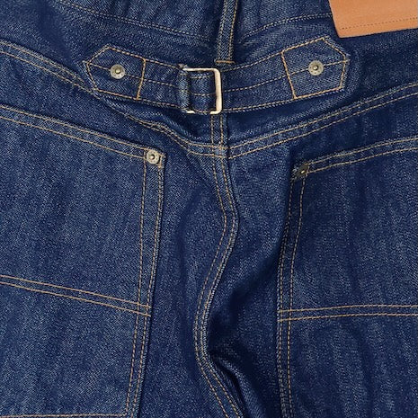 3D cutting denim pants Indigo