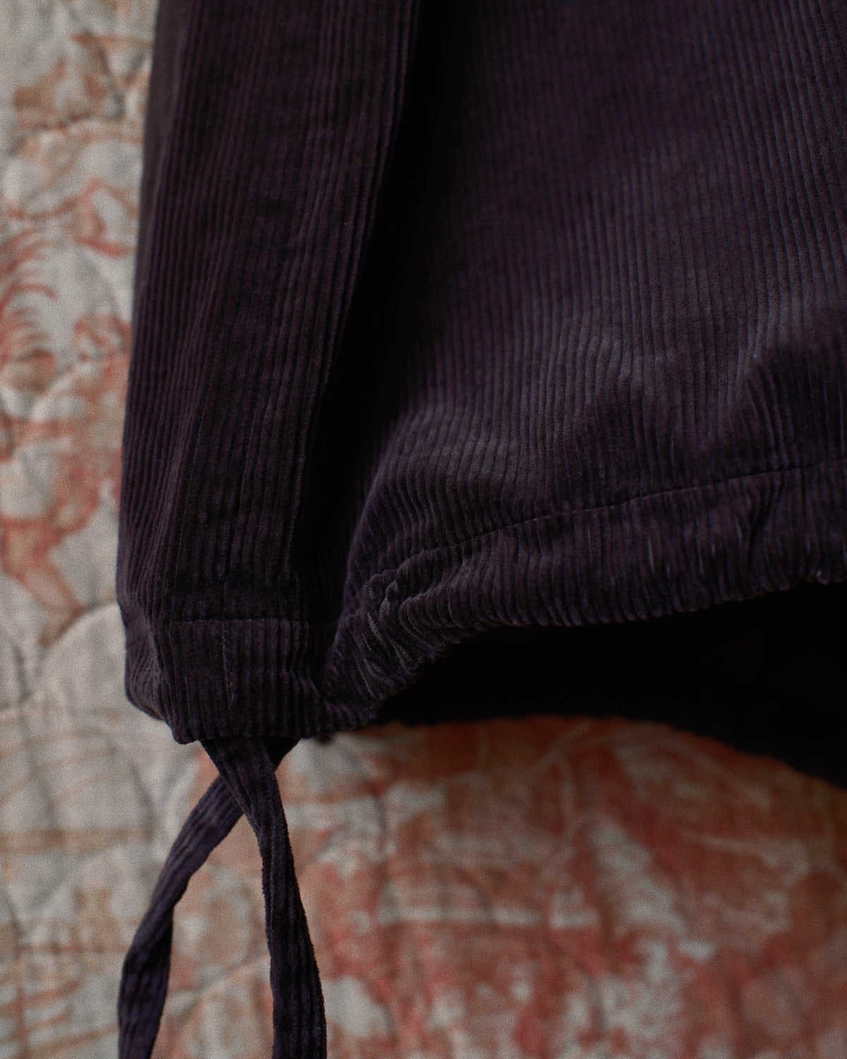 Wide-leg Cropped Corduroy Pants Brown