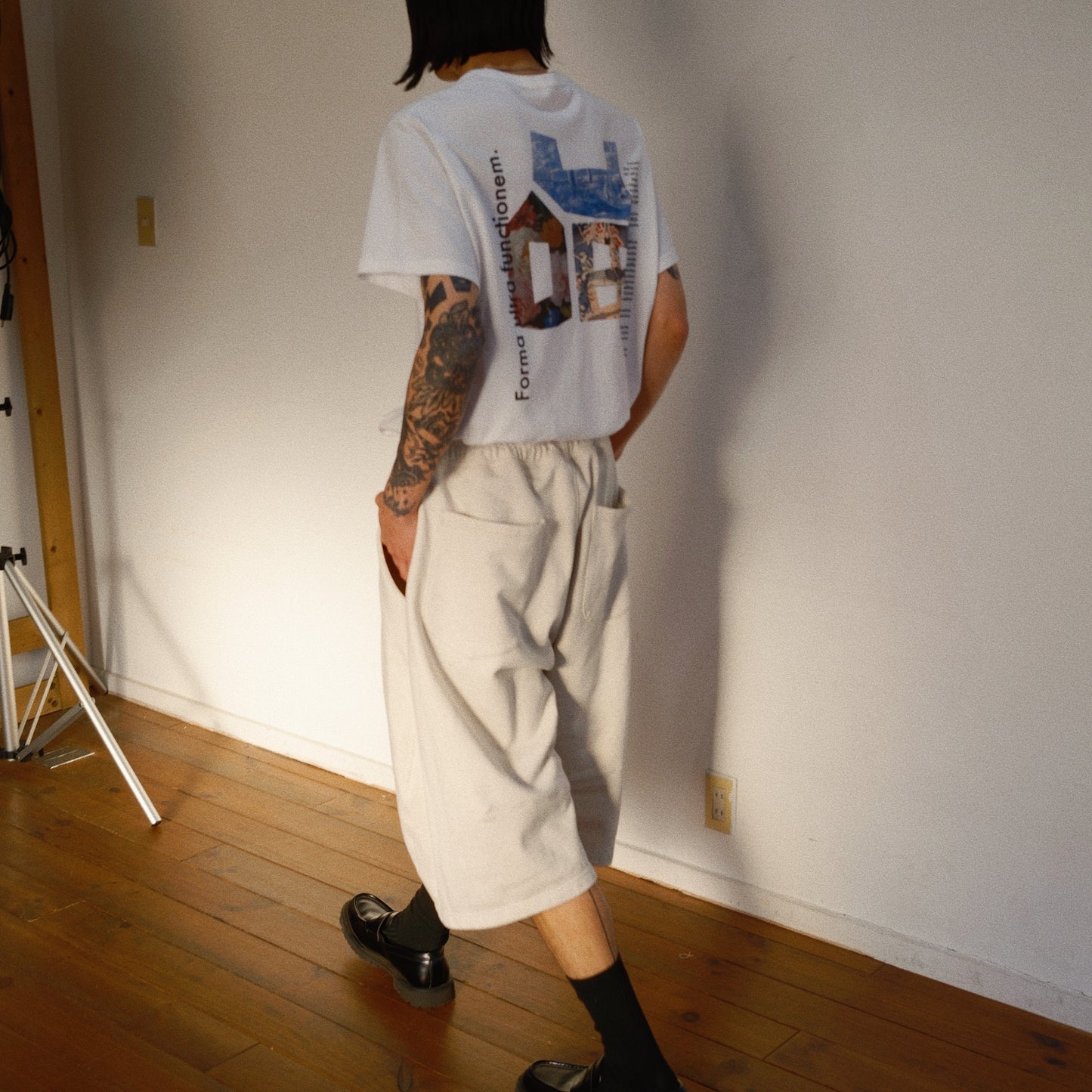 Pleated Balloon Sweat Pants Oatmeal