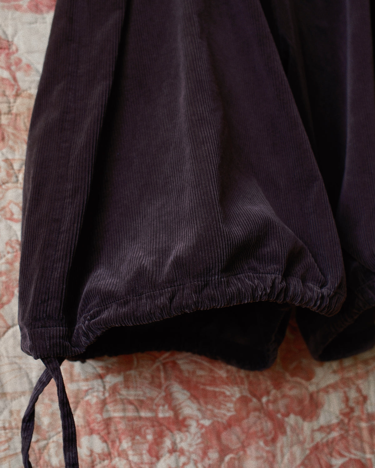 Wide-leg Cropped Corduroy Pants Brown