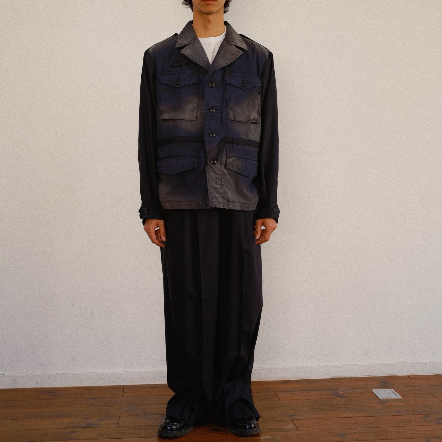 Combination Military Jacket Black