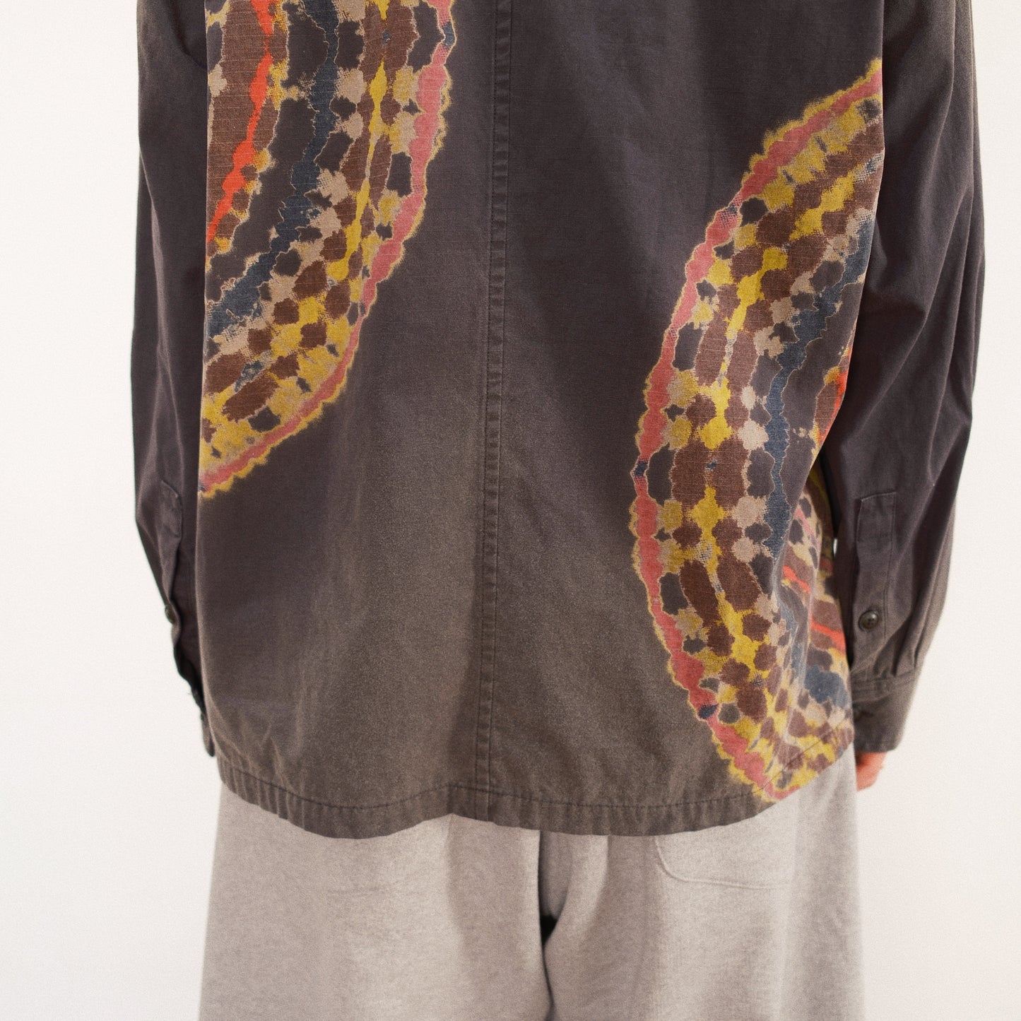 Tie-Dye Military Shirt  Black