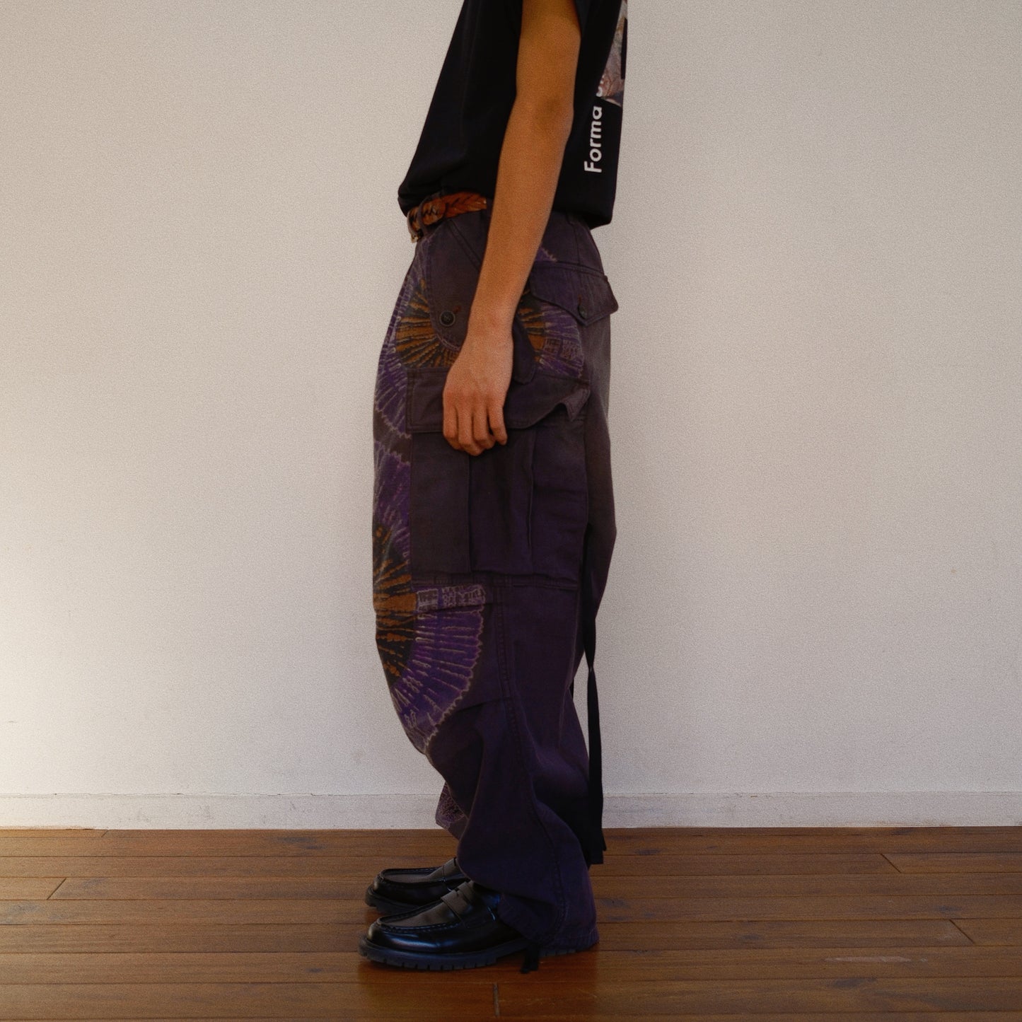 Tie-Dye Military Pants  Black