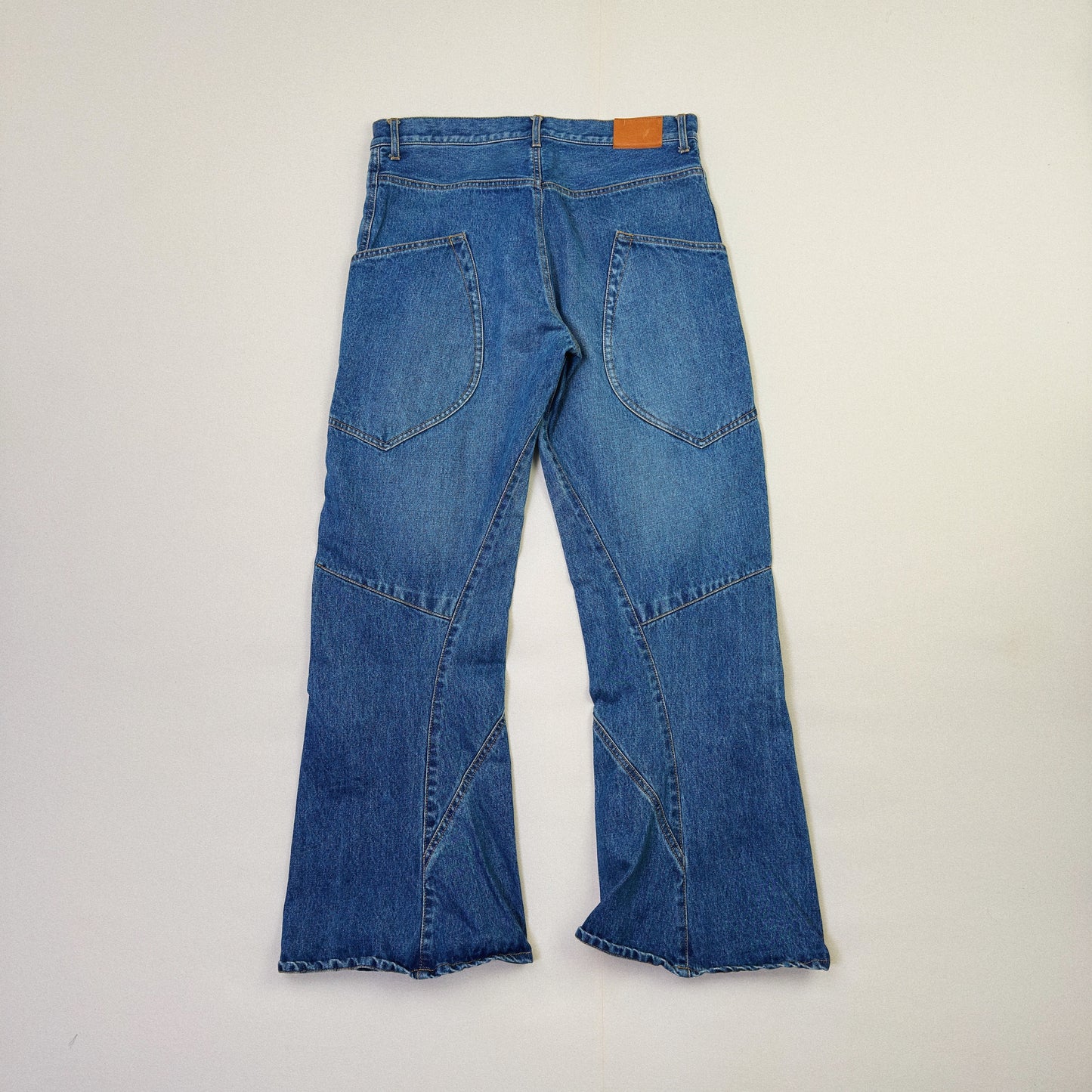 3D Cutting Denim Pants  Indigo