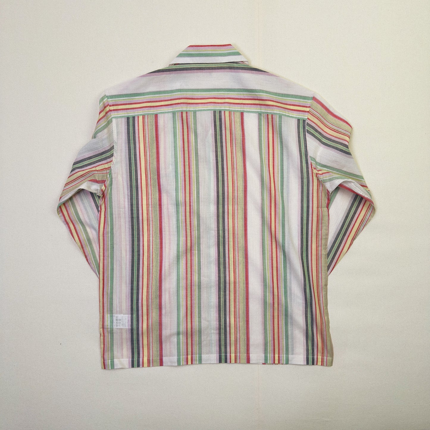 Hand-Embroidered Stripe Shirt  white