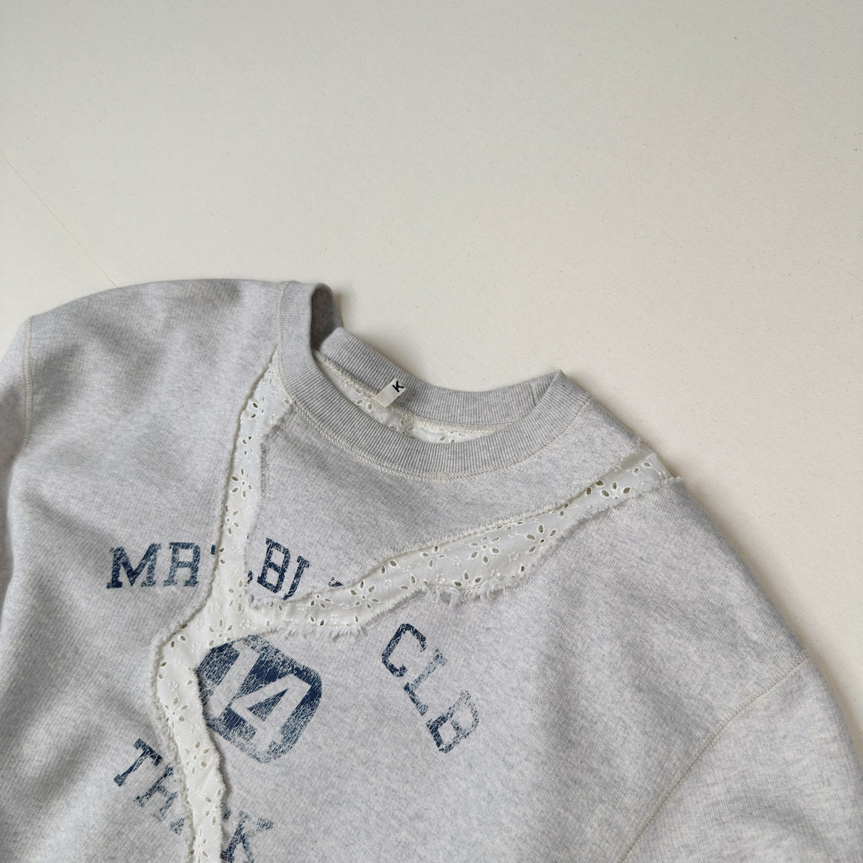 Asymmetric sweat shirt Oatmeal