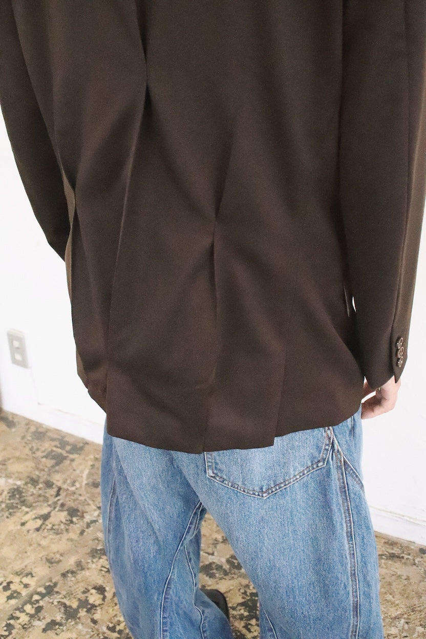Tuck-detail blazer Brown
