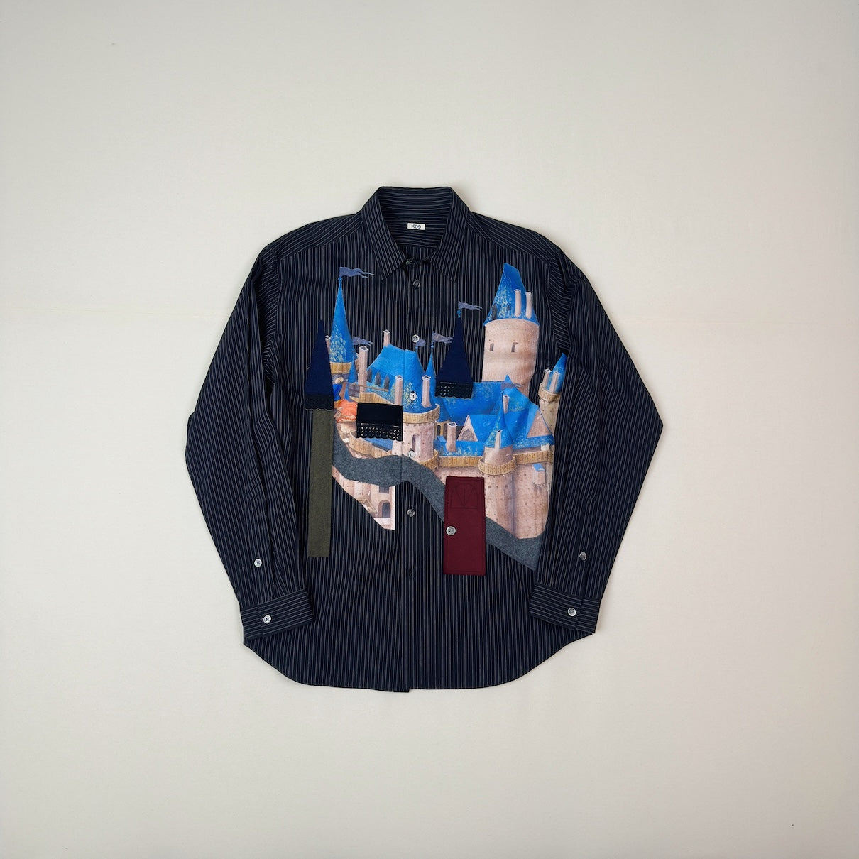 Appliqué-detail shirt Black