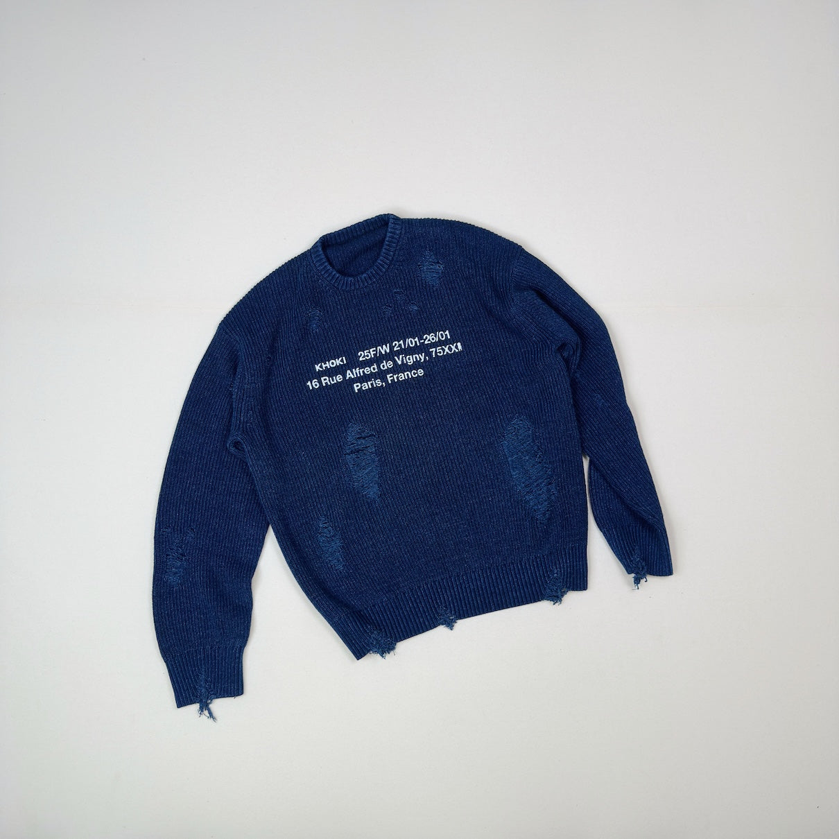 Indigo pullover knit Indigo