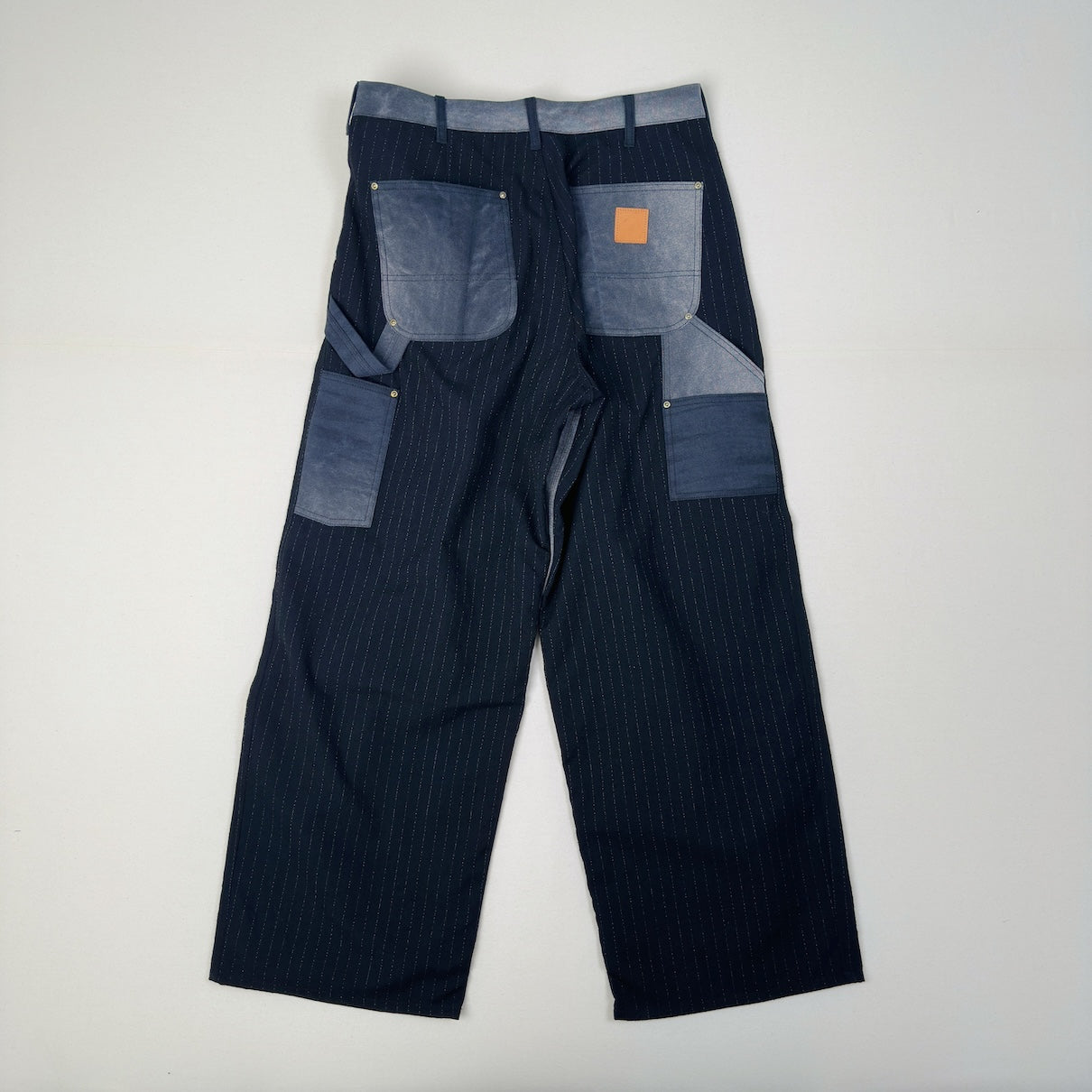Vintage-eﬀect work pants Black