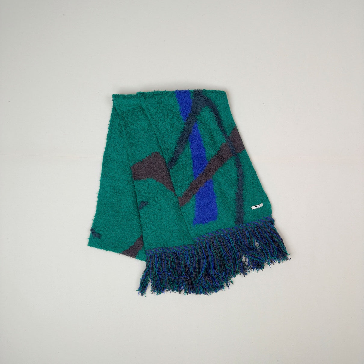 Jacquard-design muﬄer Green