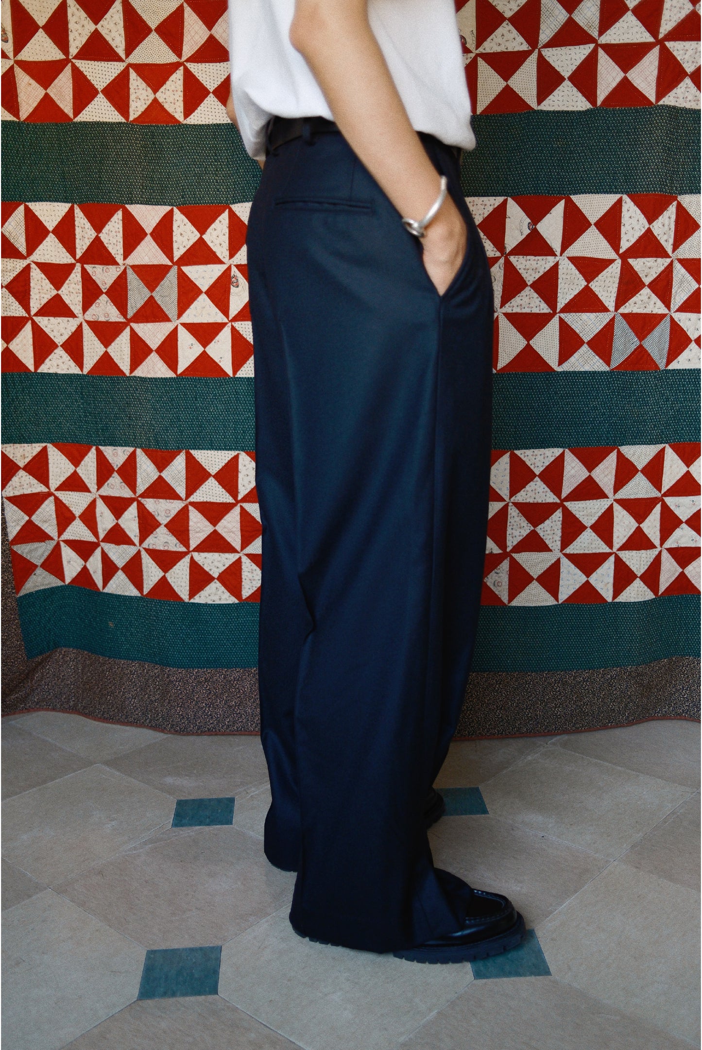 Tuck Pleats pants Black