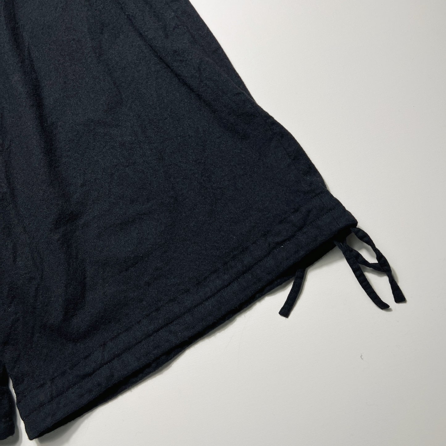 Washed wool balloon pants Black