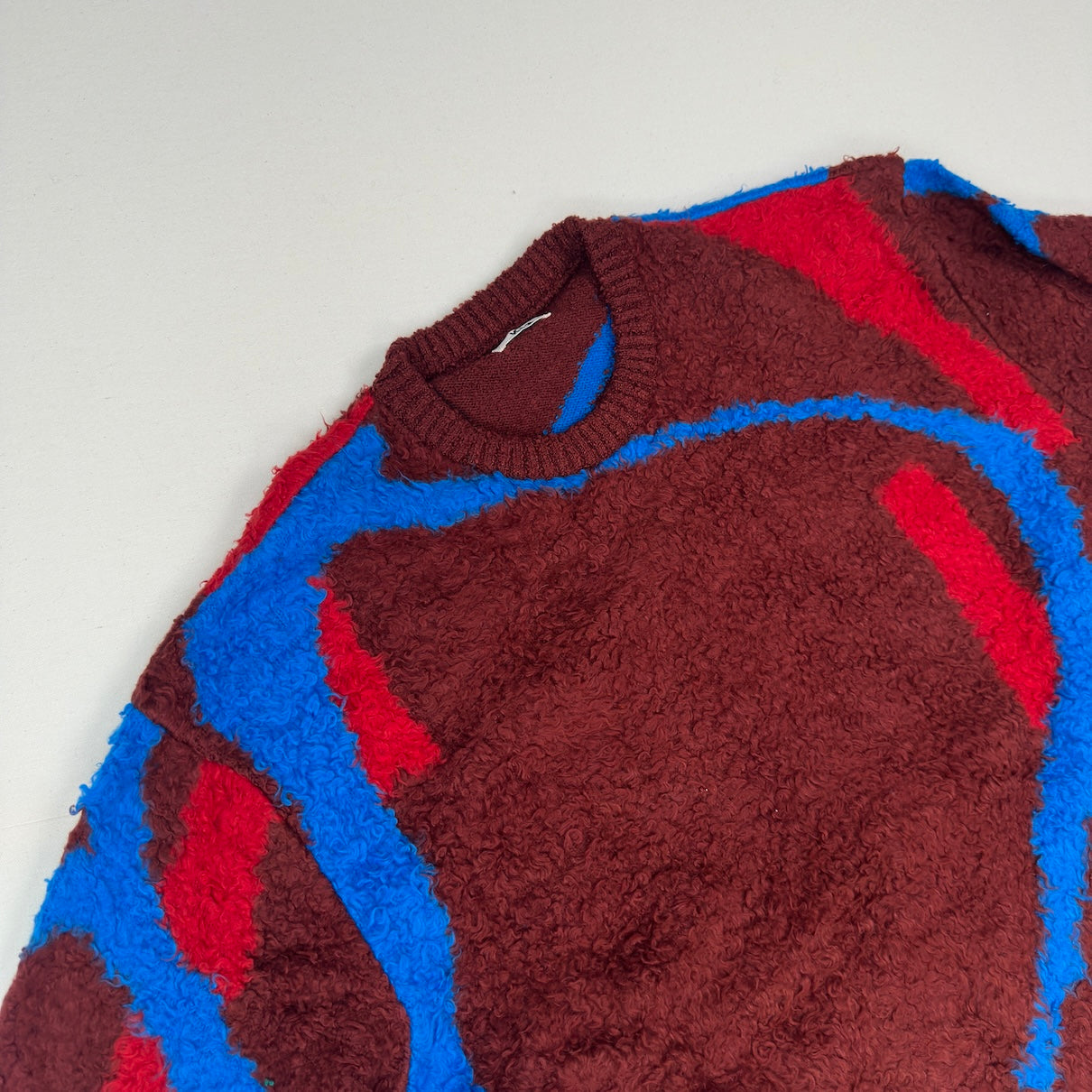 Jacquard-design knit Red