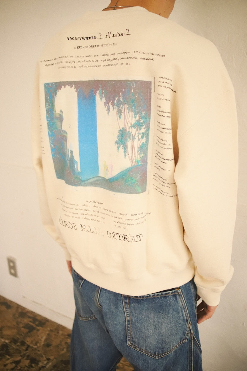Printed sweat shirt Oatmeal