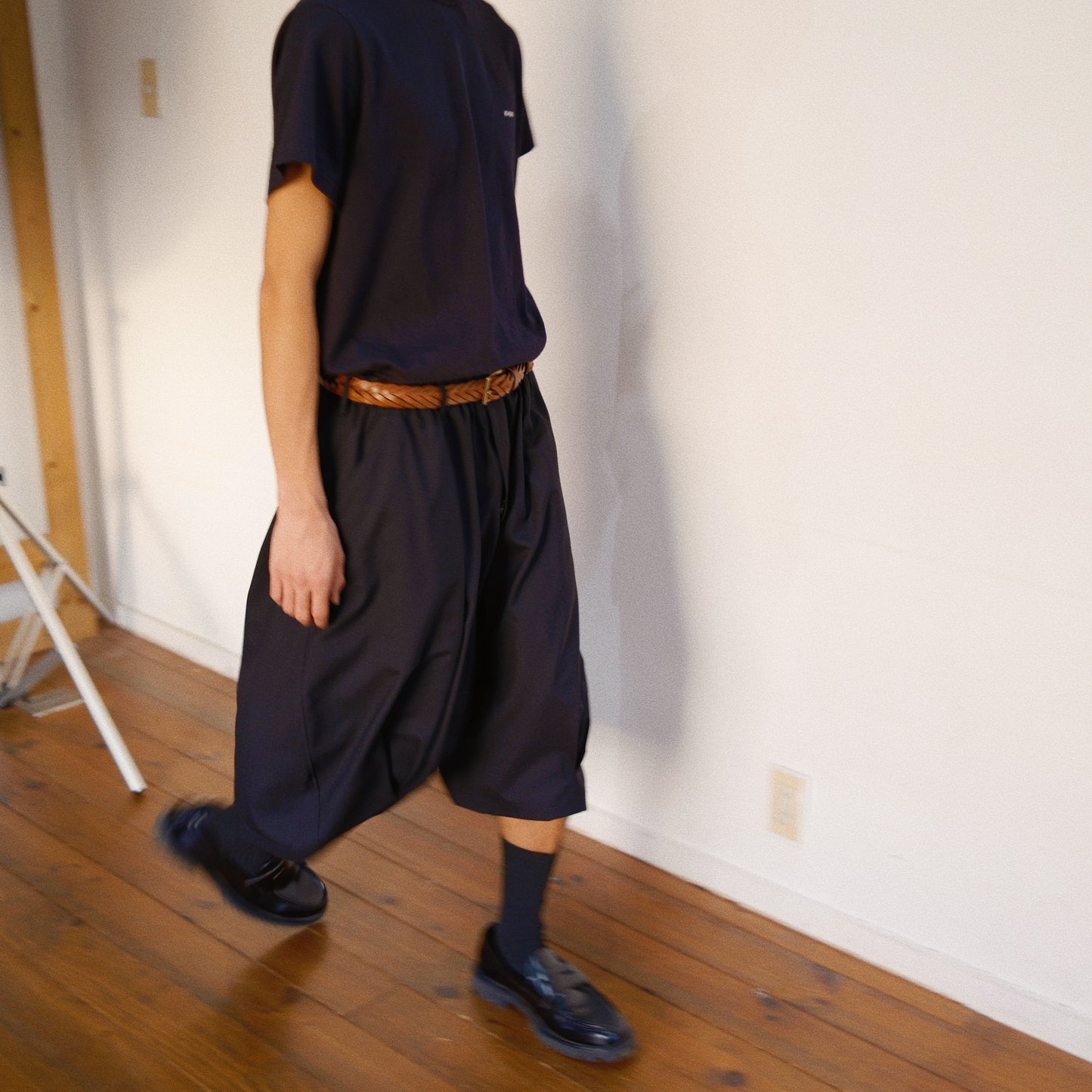 Pleated Balloon Dress Pants  Black