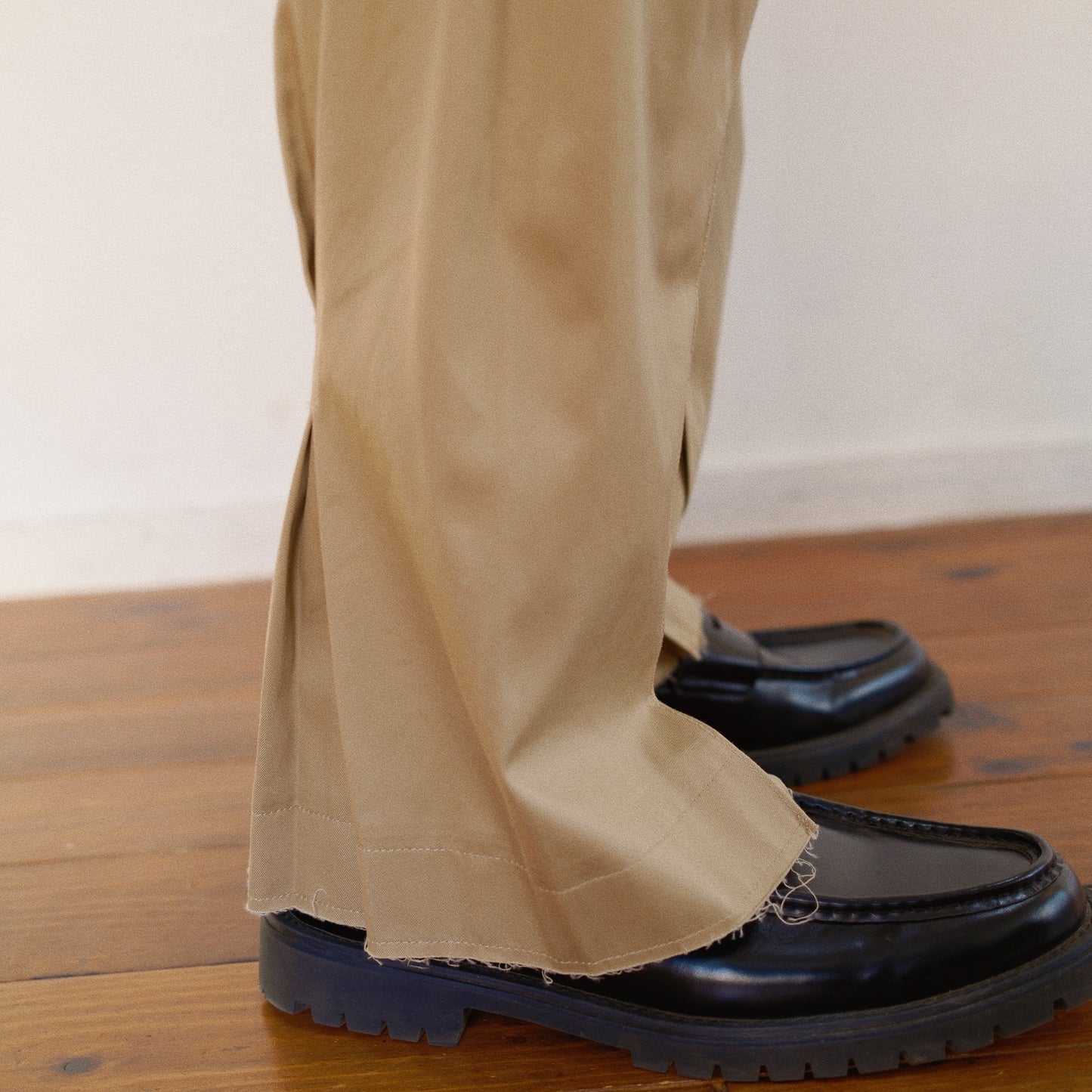 Pleated Chino Pants  Beige