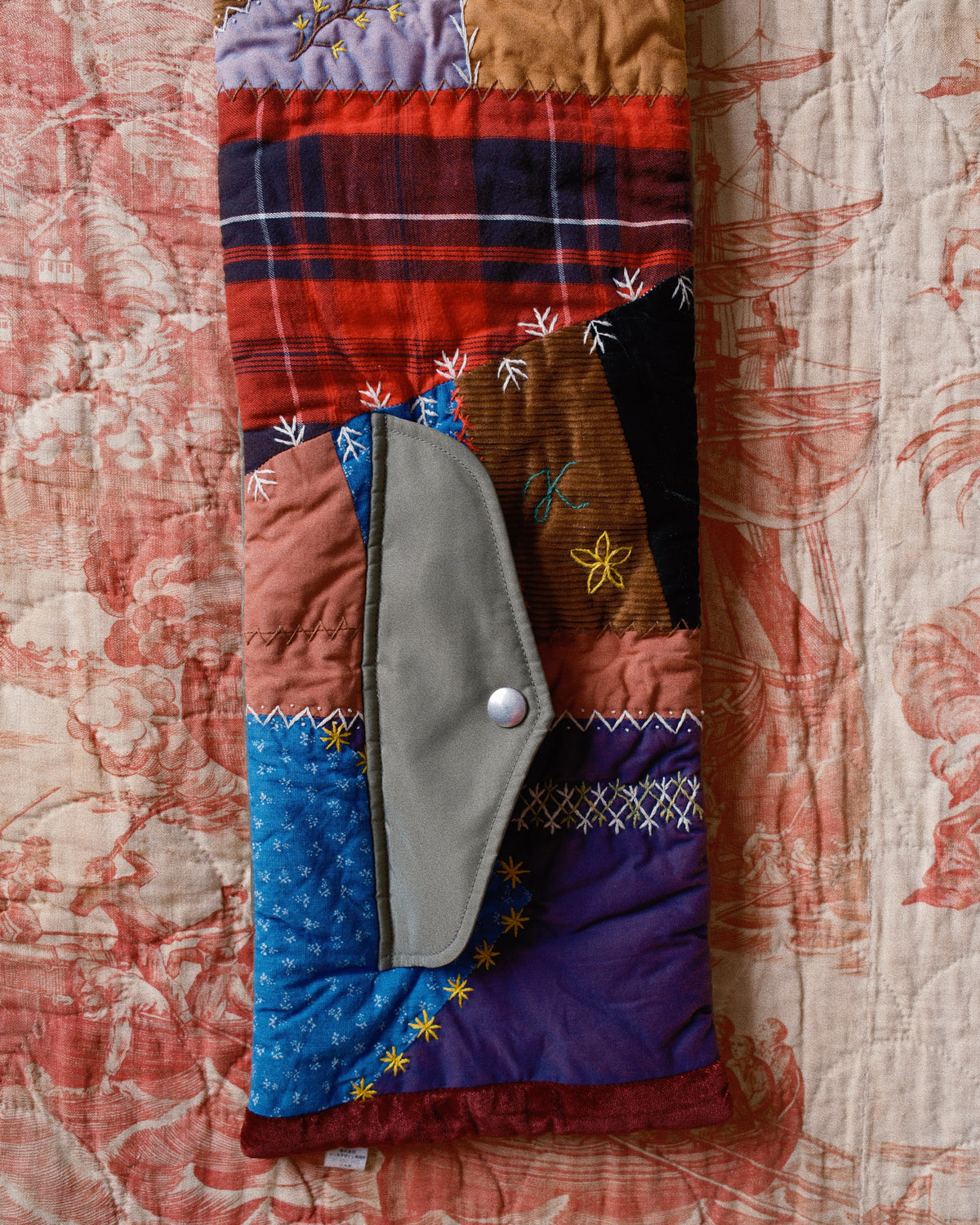 Quilt muﬄer Khaki