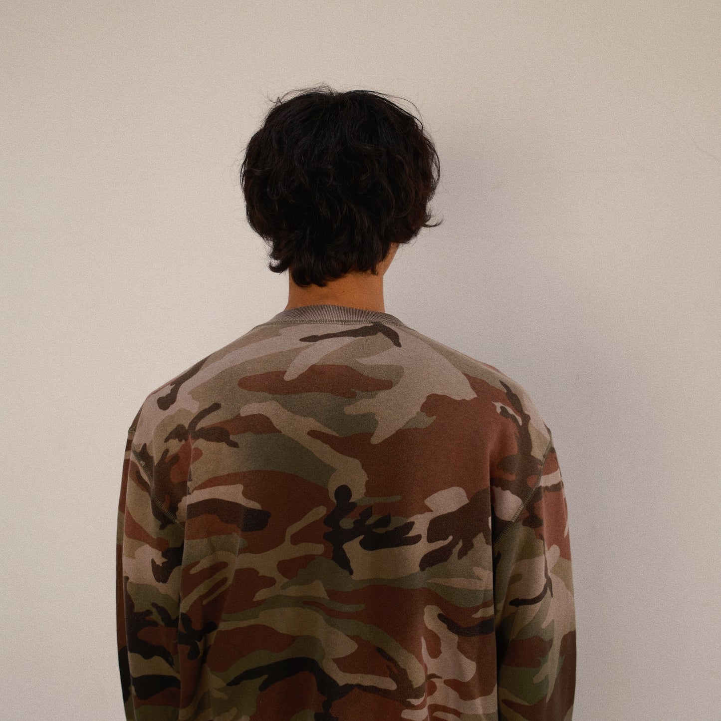 Camo Sweat Cardigan Black