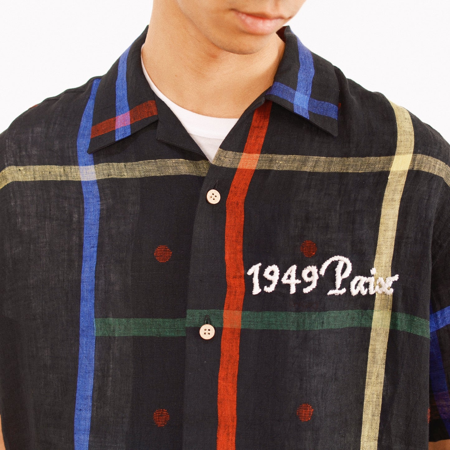 Embroidered Jamdani Shirt Black