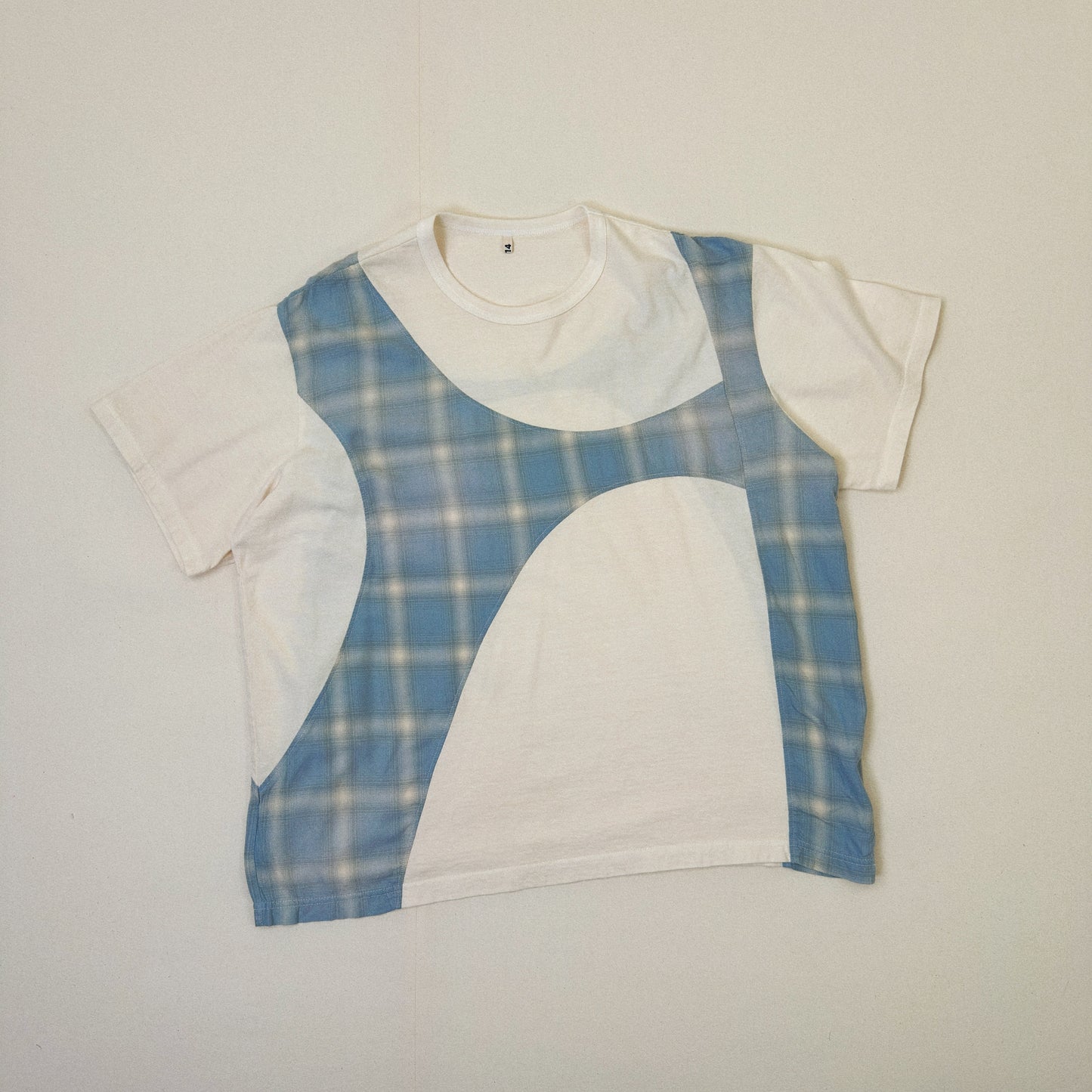 Pachworked Faded T Shirt  Oatmeal