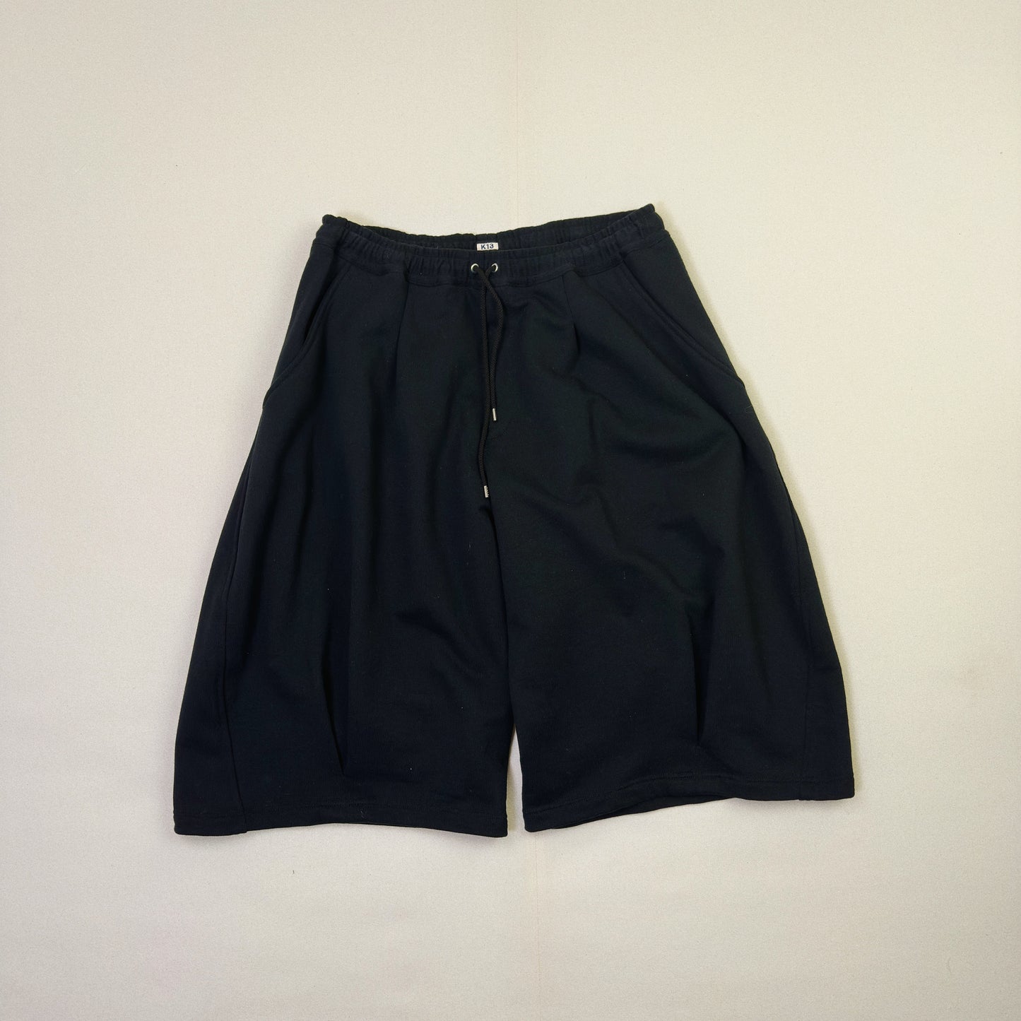 Pleated Balloon Sweat Pants Black