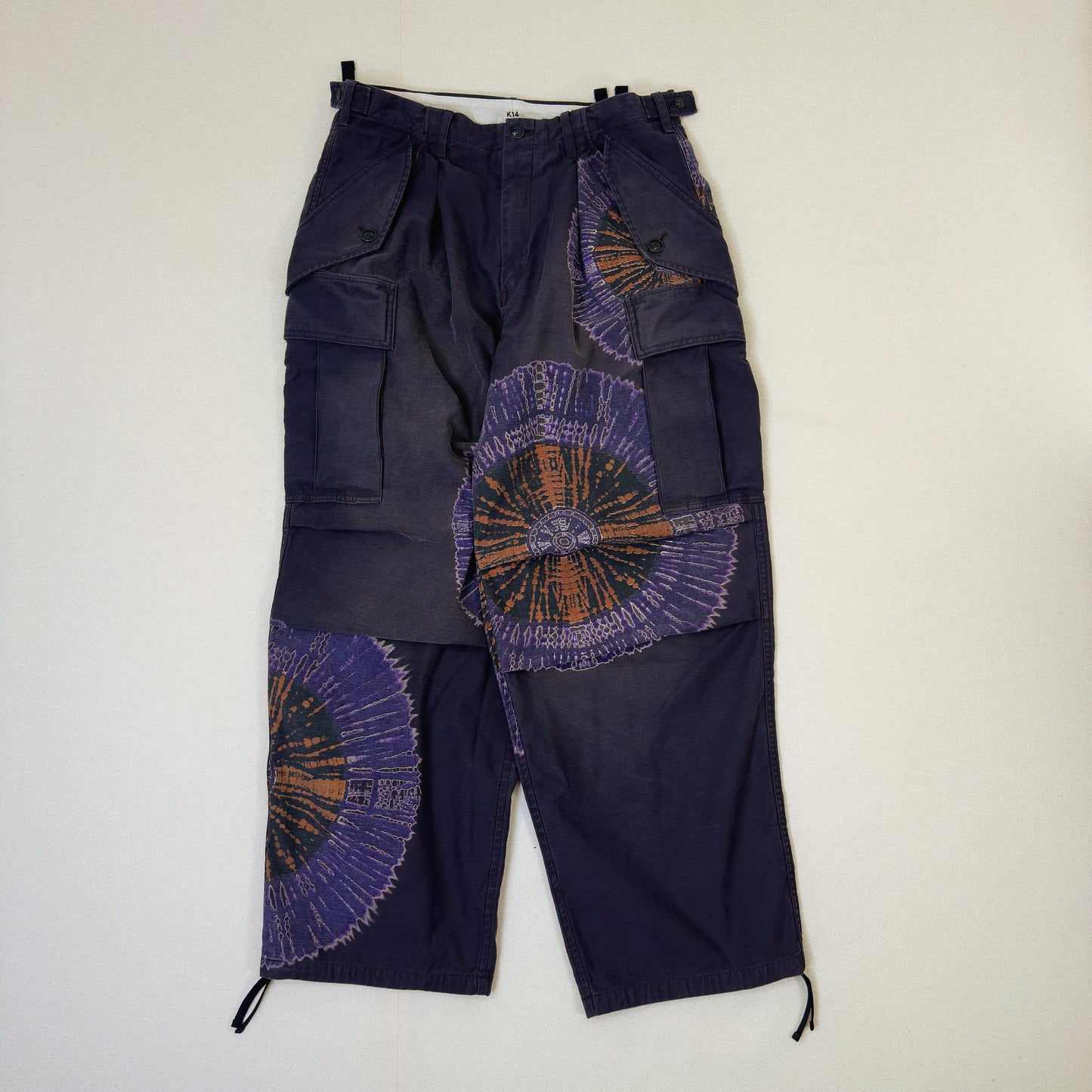 Tie-Dye Military Pants  Black