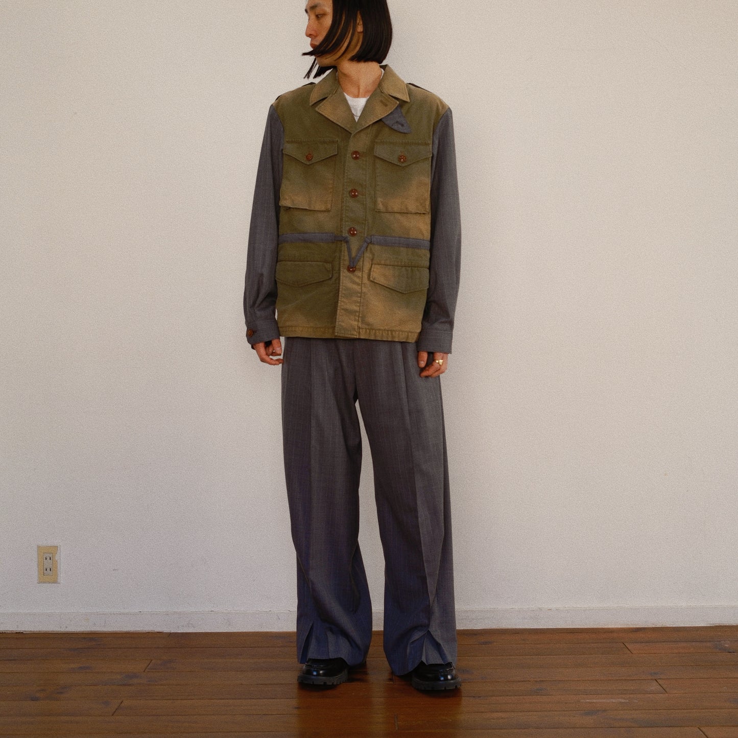 Combination Military Jacket Khaki