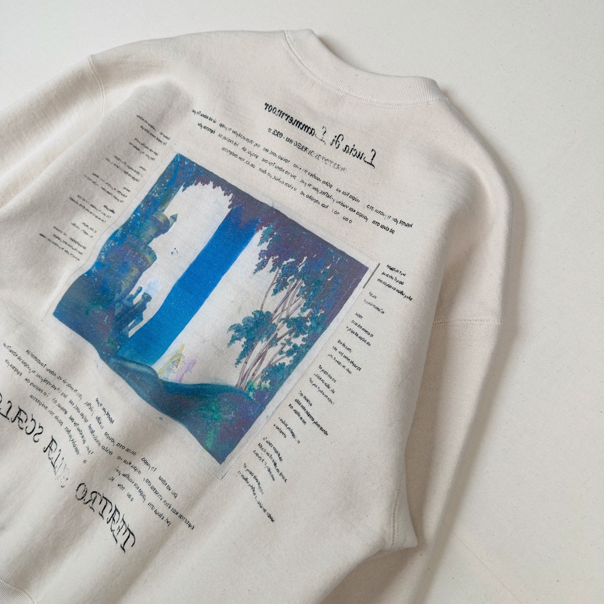 Printed sweat shirt Oatmeal