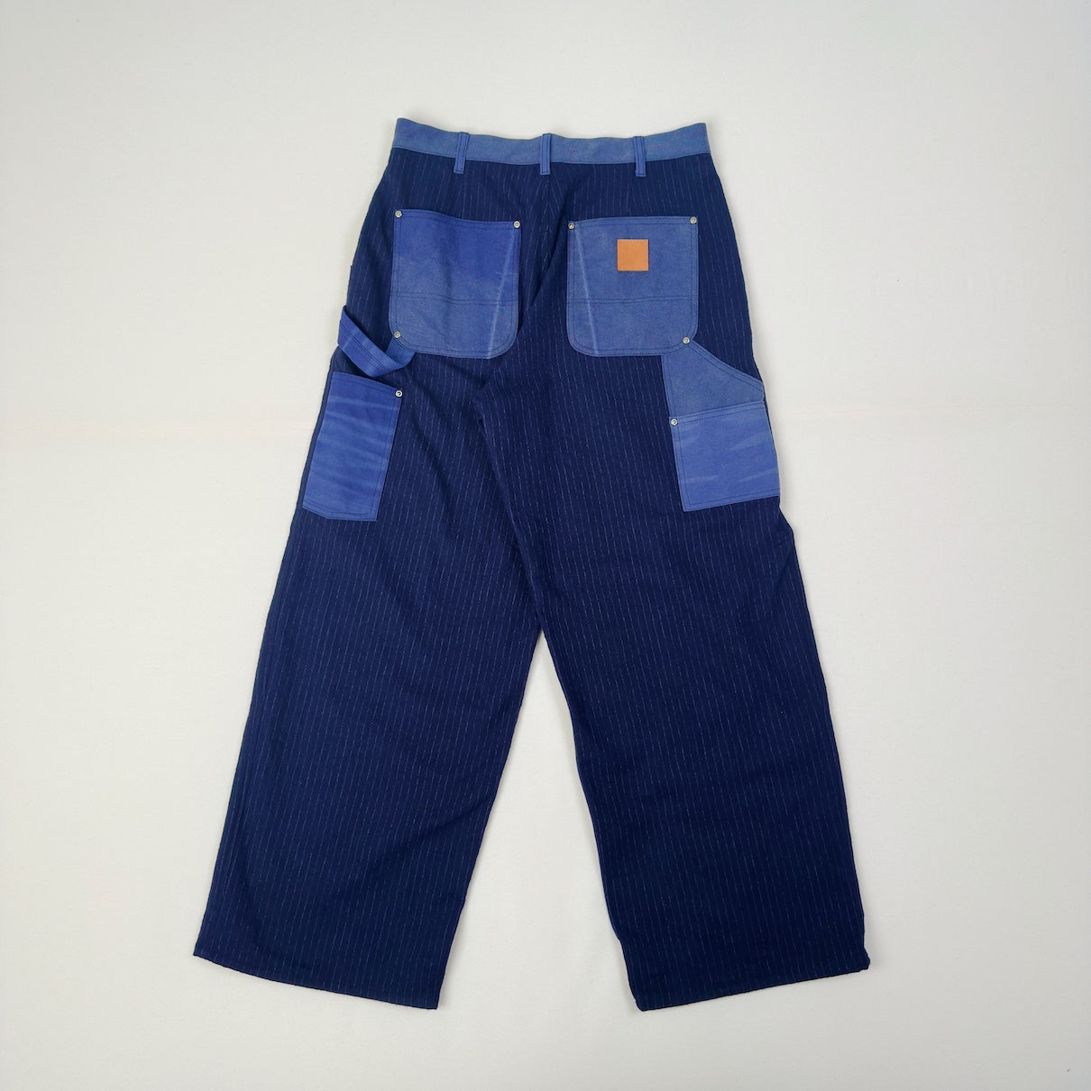 Vintage-eﬀect work pants Blue