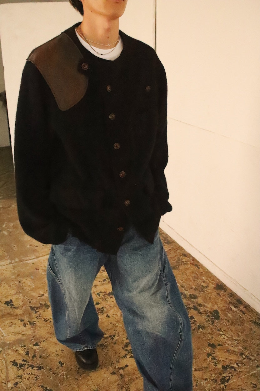 Asymmetric jacket Black