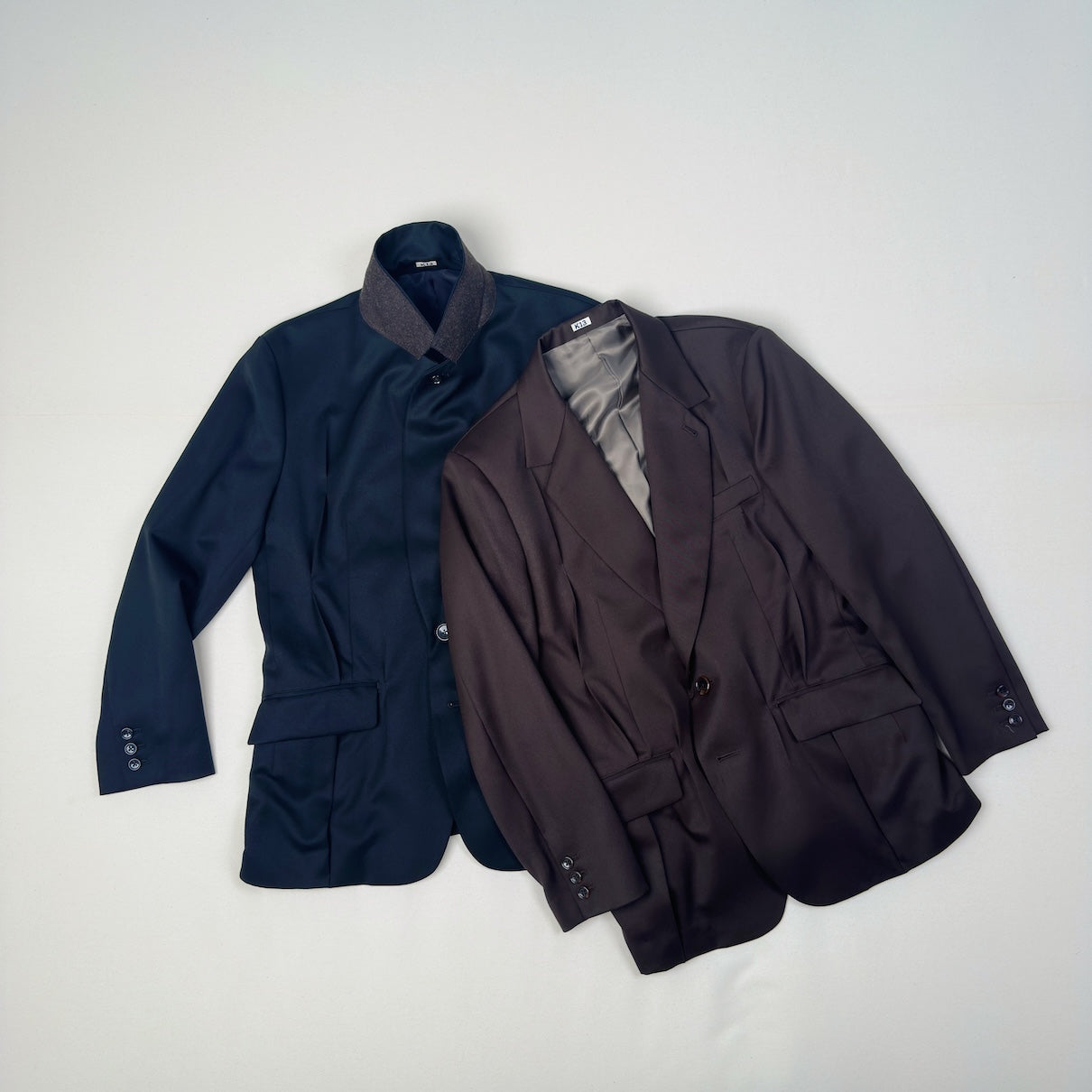 Tuck-detail blazer Brown