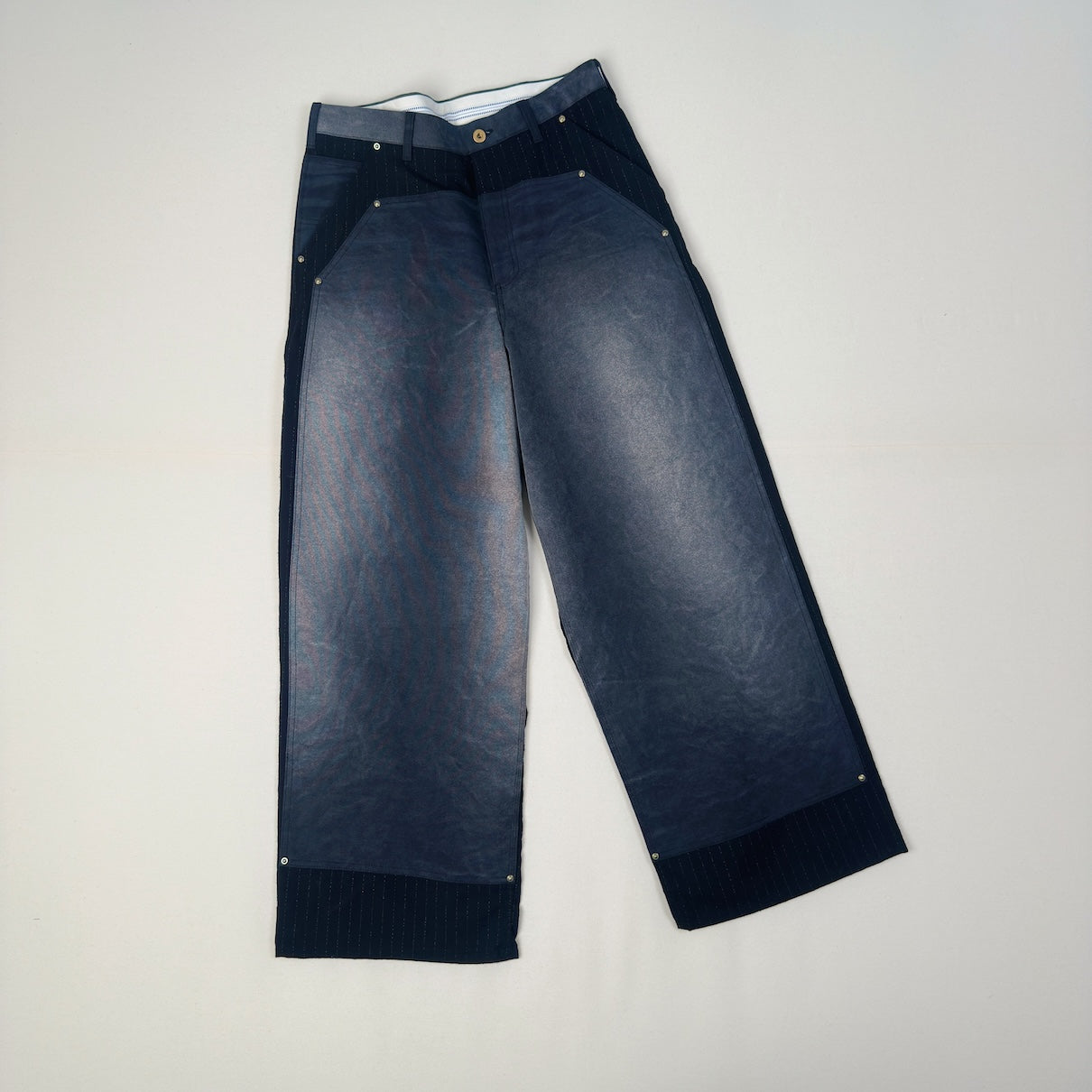 Vintage-eﬀect work pants Black