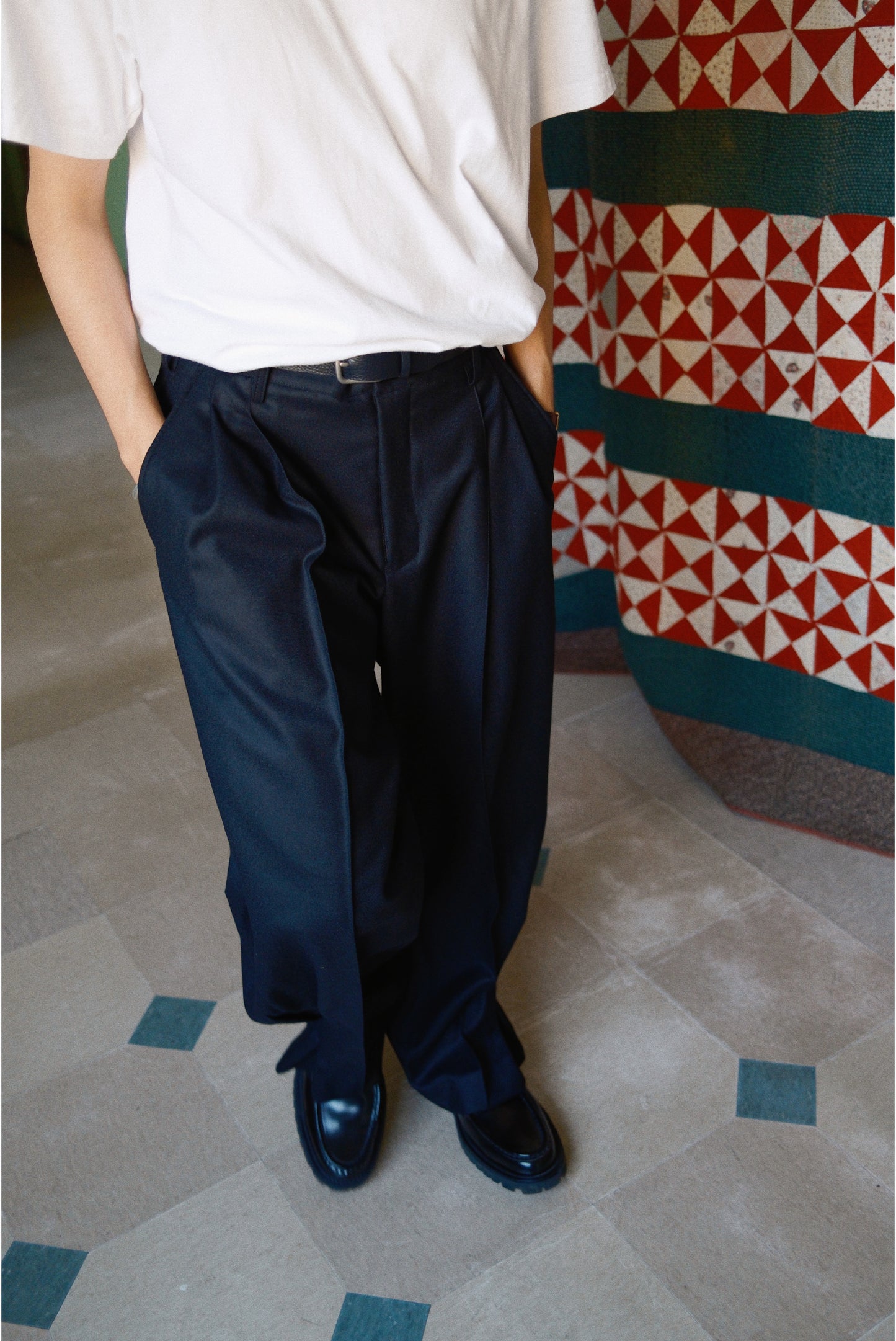 Tuck Pleats pants Black