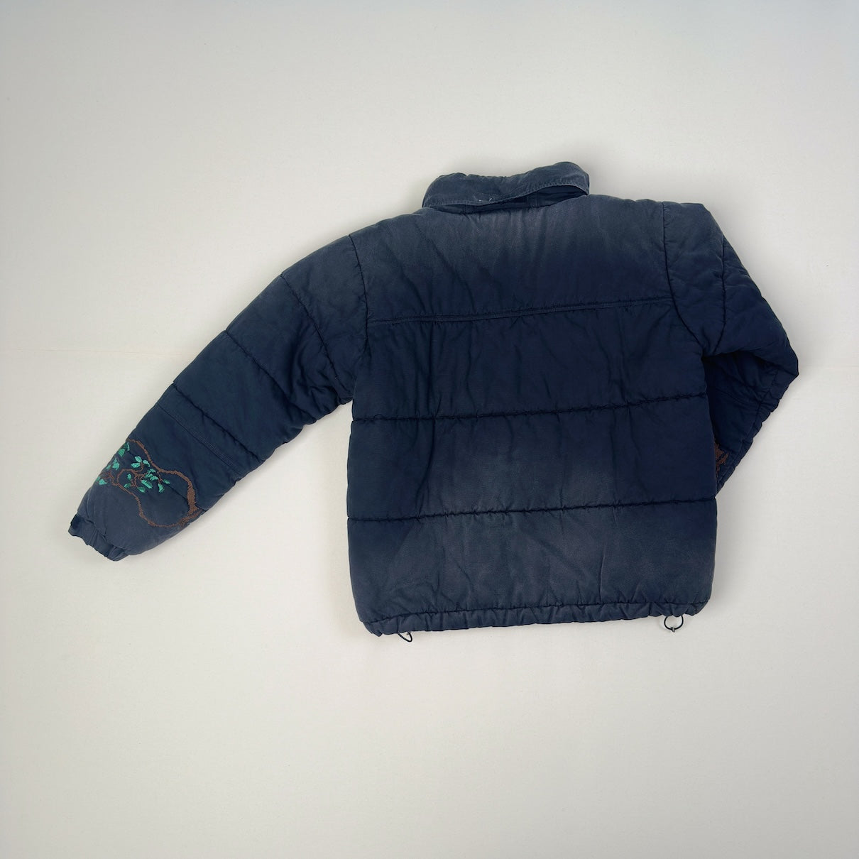 Vintage-eﬀect puﬀer jacket Black