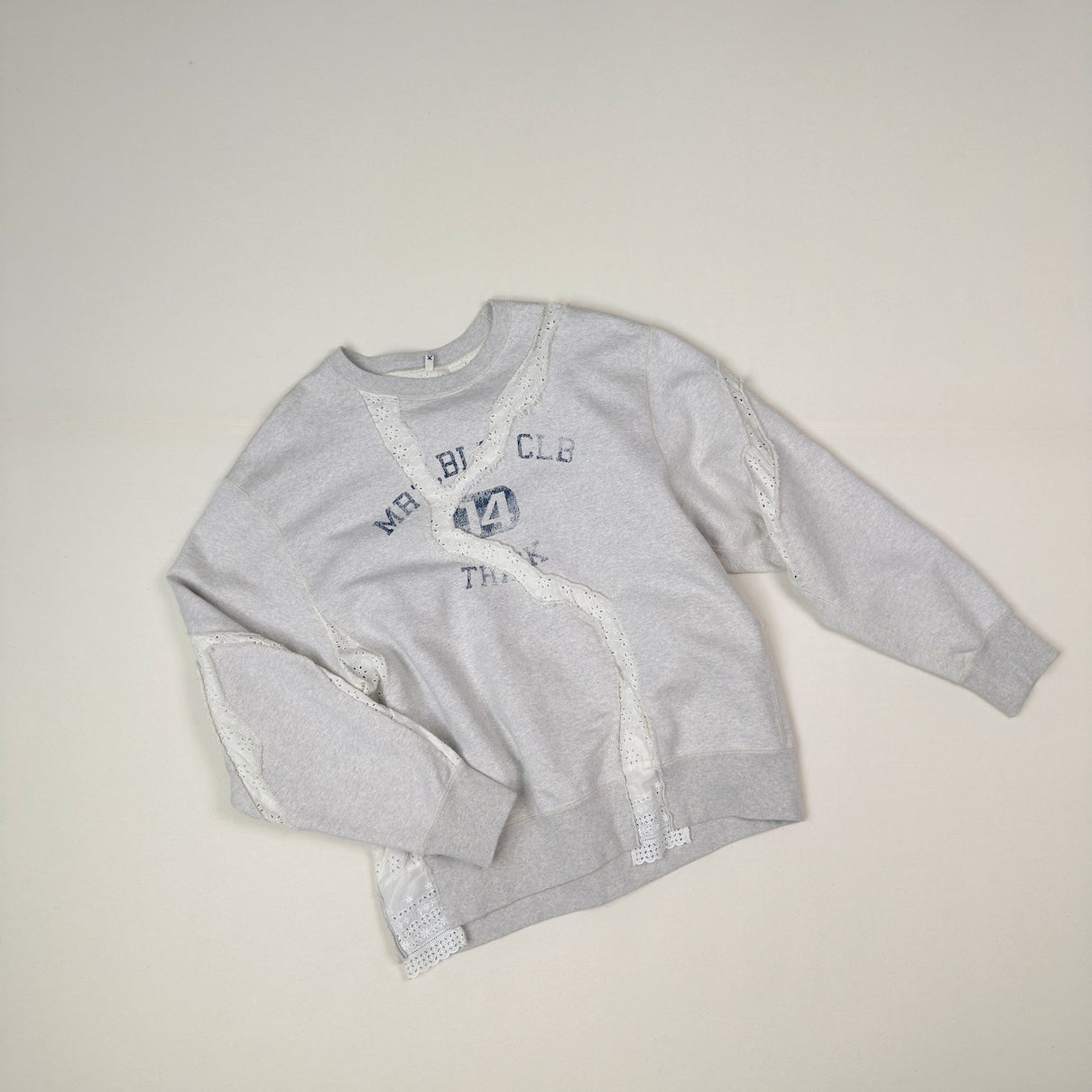 Asymmetric sweat shirt Oatmeal