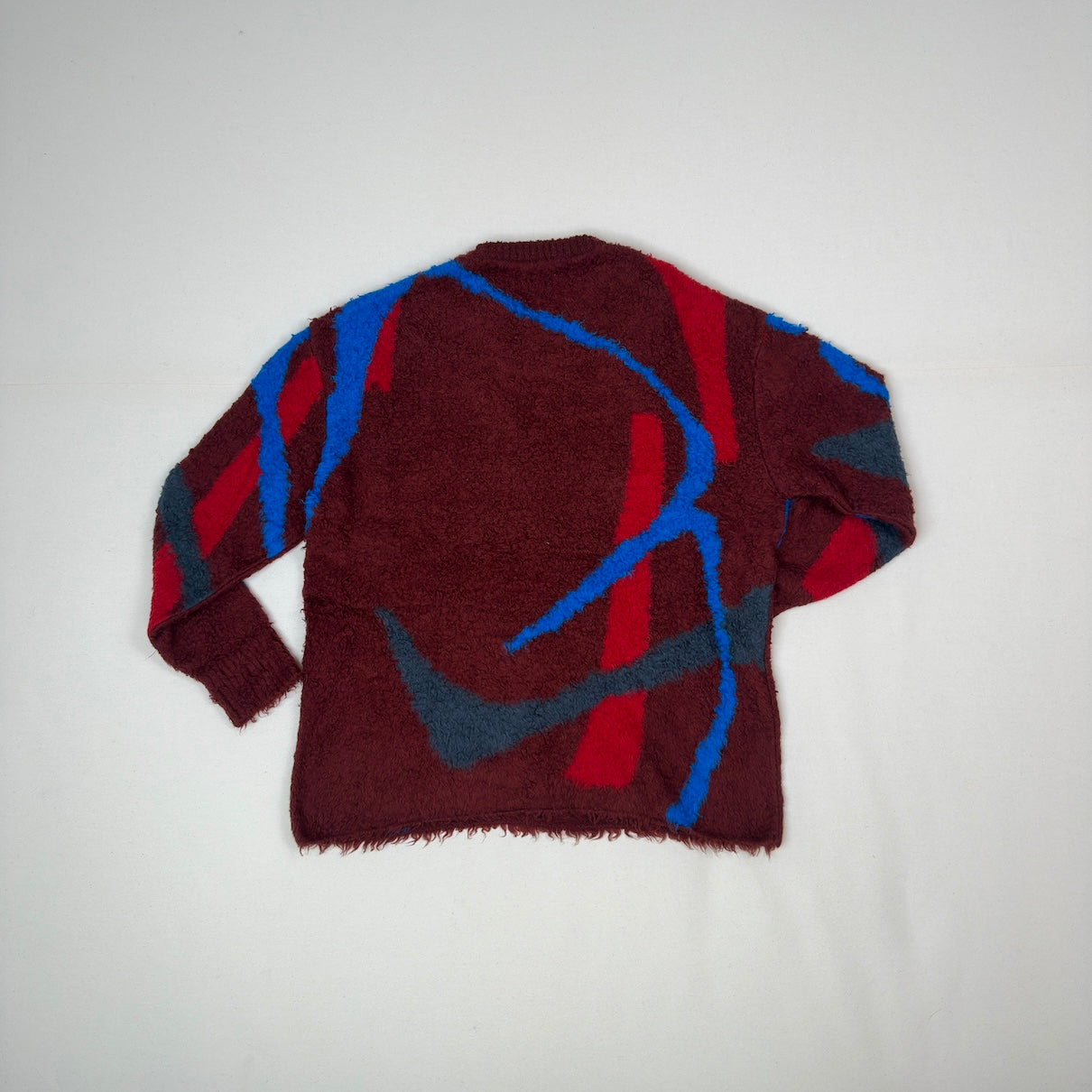 Jacquard-design knit Red