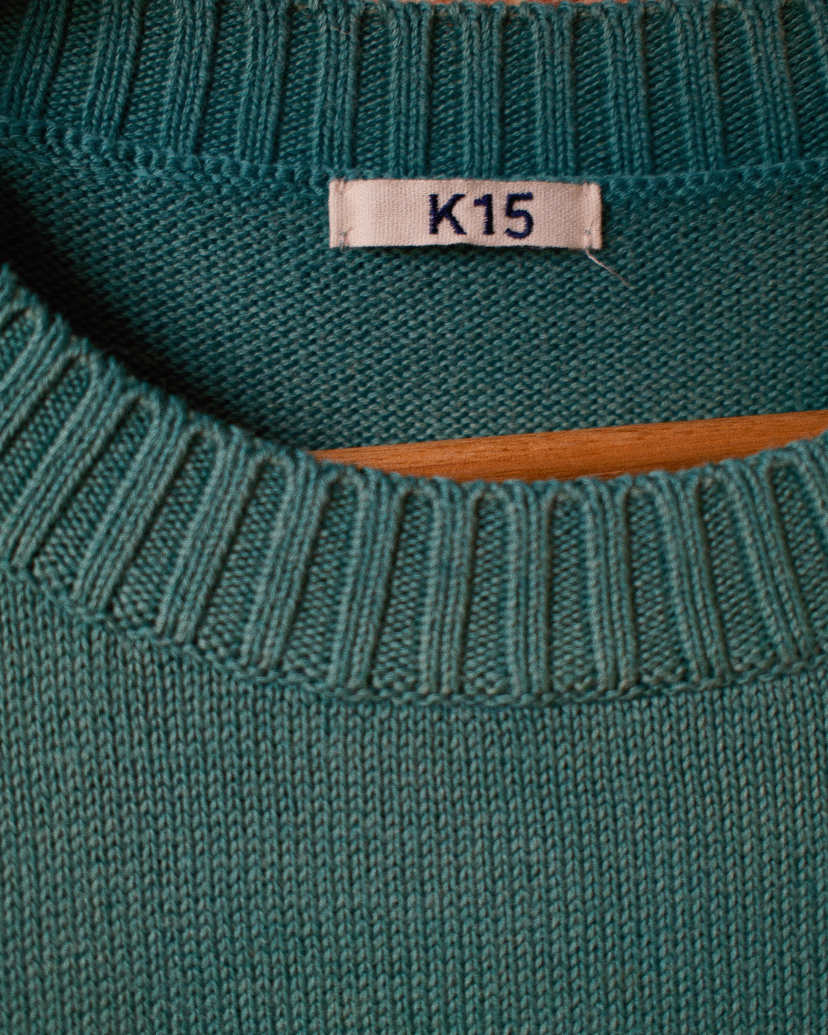 Vintage-effect Cotton Knit Pullover Green