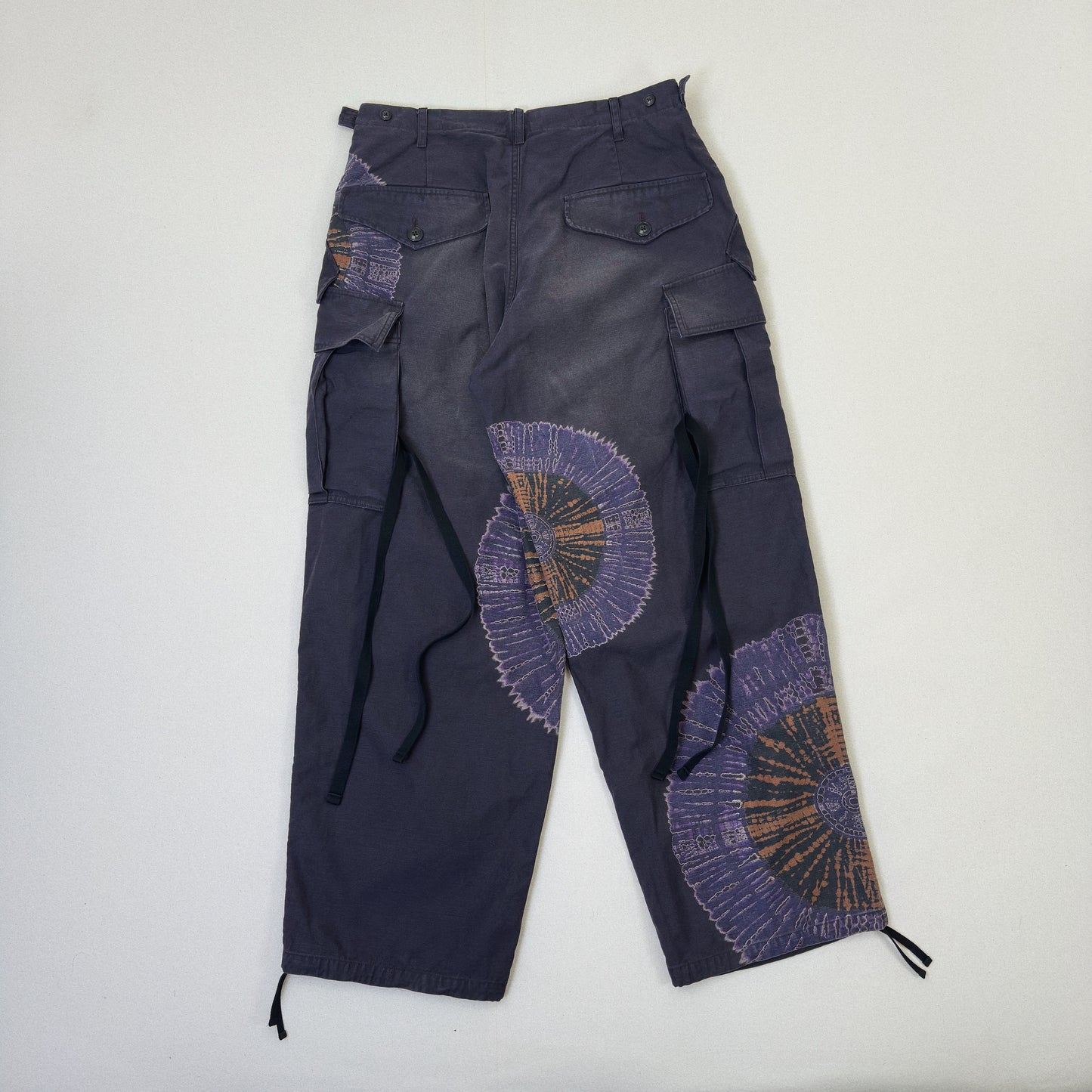 Tie-Dye Military Pants  Black