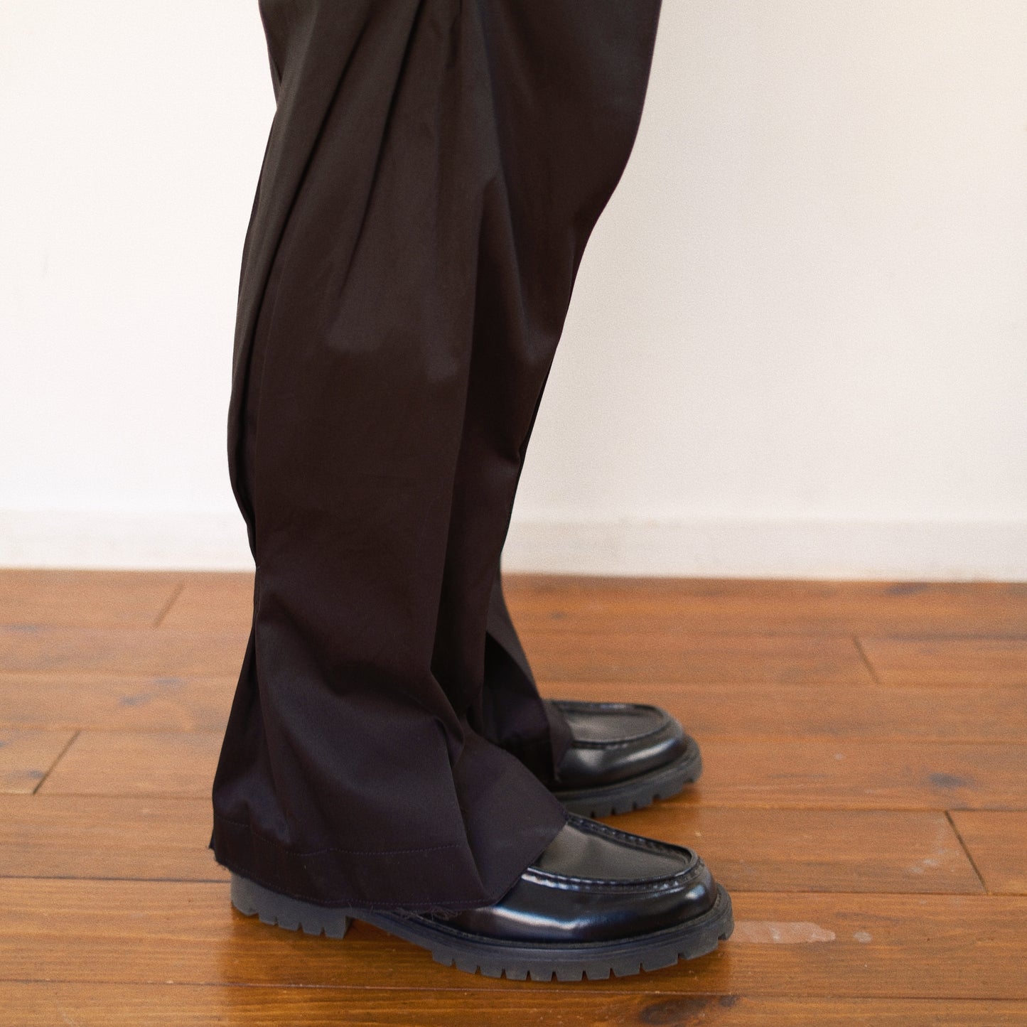 Pleated Chino Pants  Black
