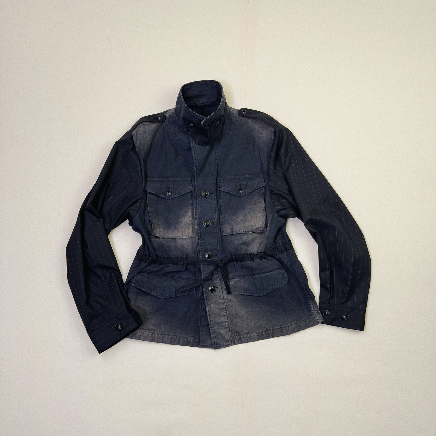 Combination Military Jacket Black