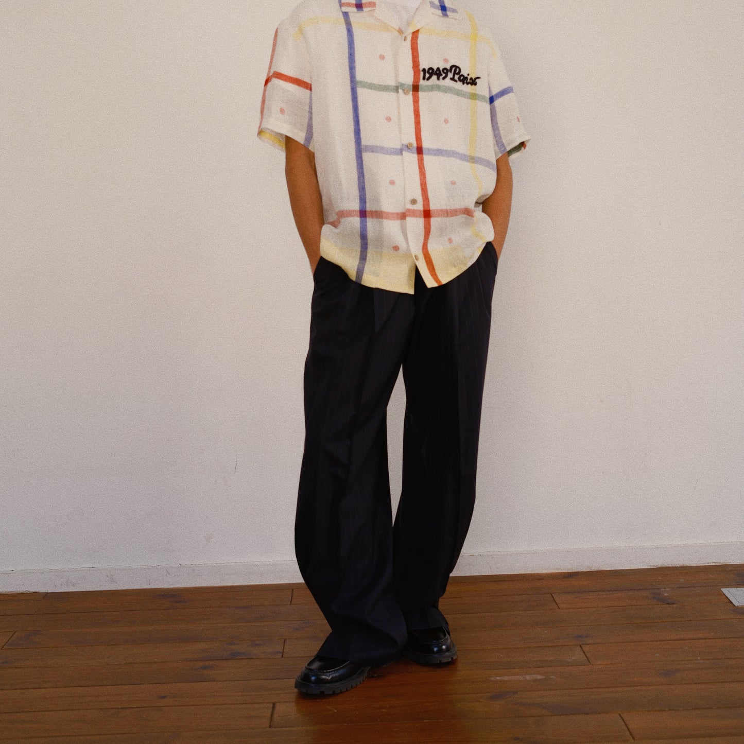 Embroidered Jamdani Shirt White