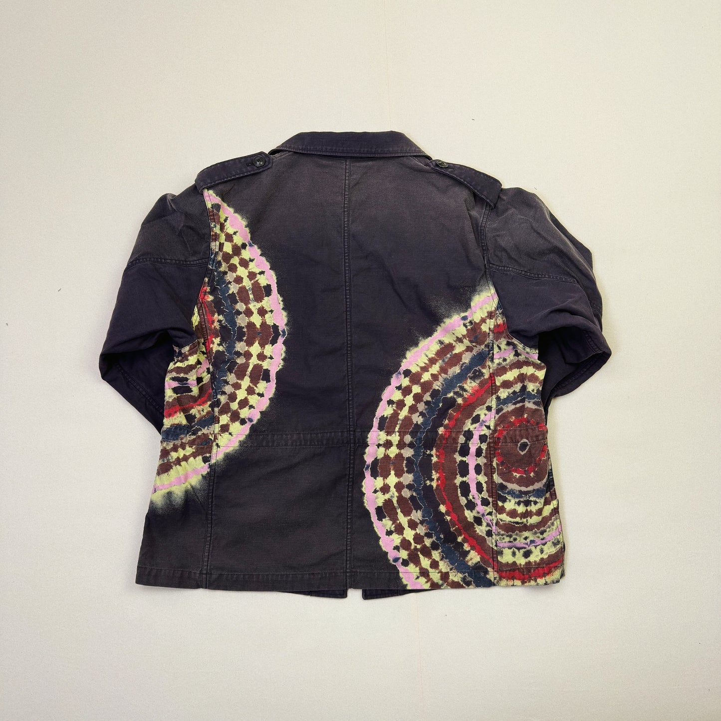 Tie-Dye Military Jacket Black