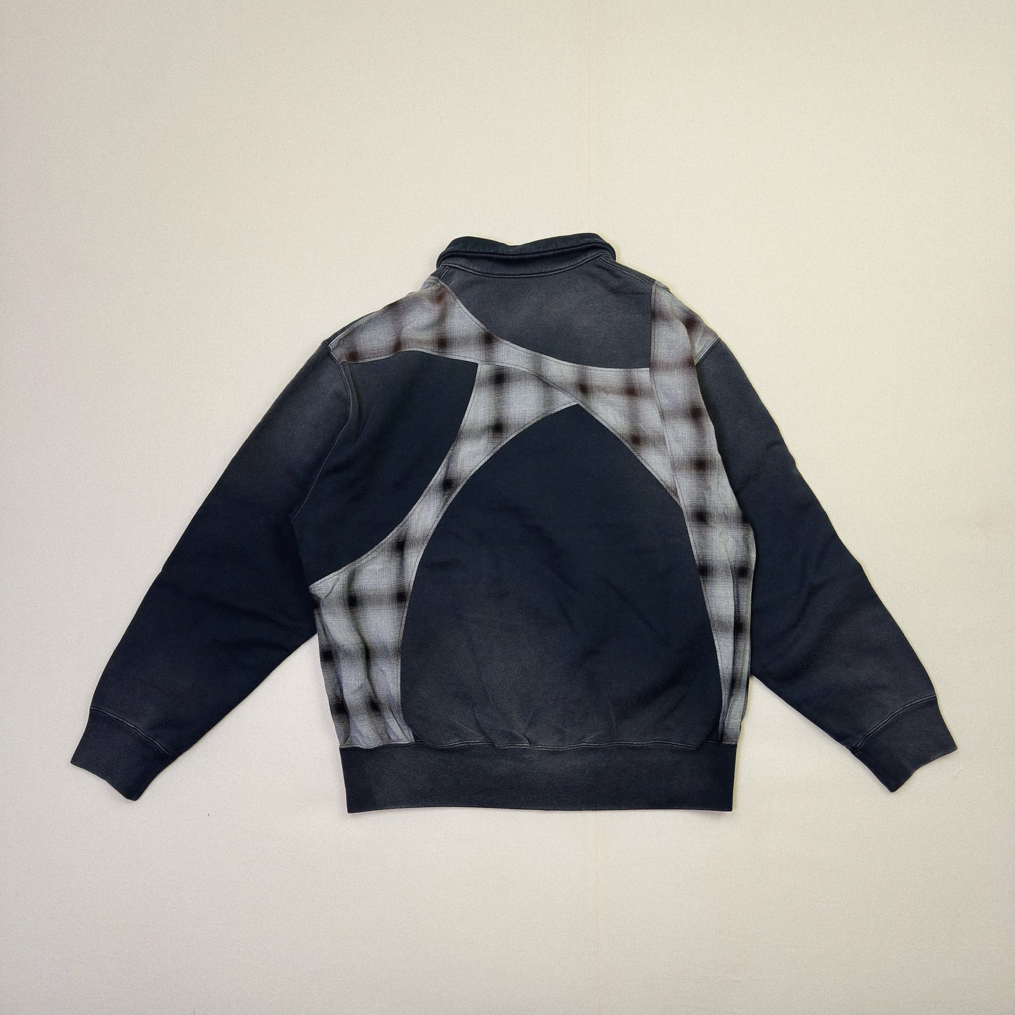 Pachwoked Half-Zip Sweatshirt Black