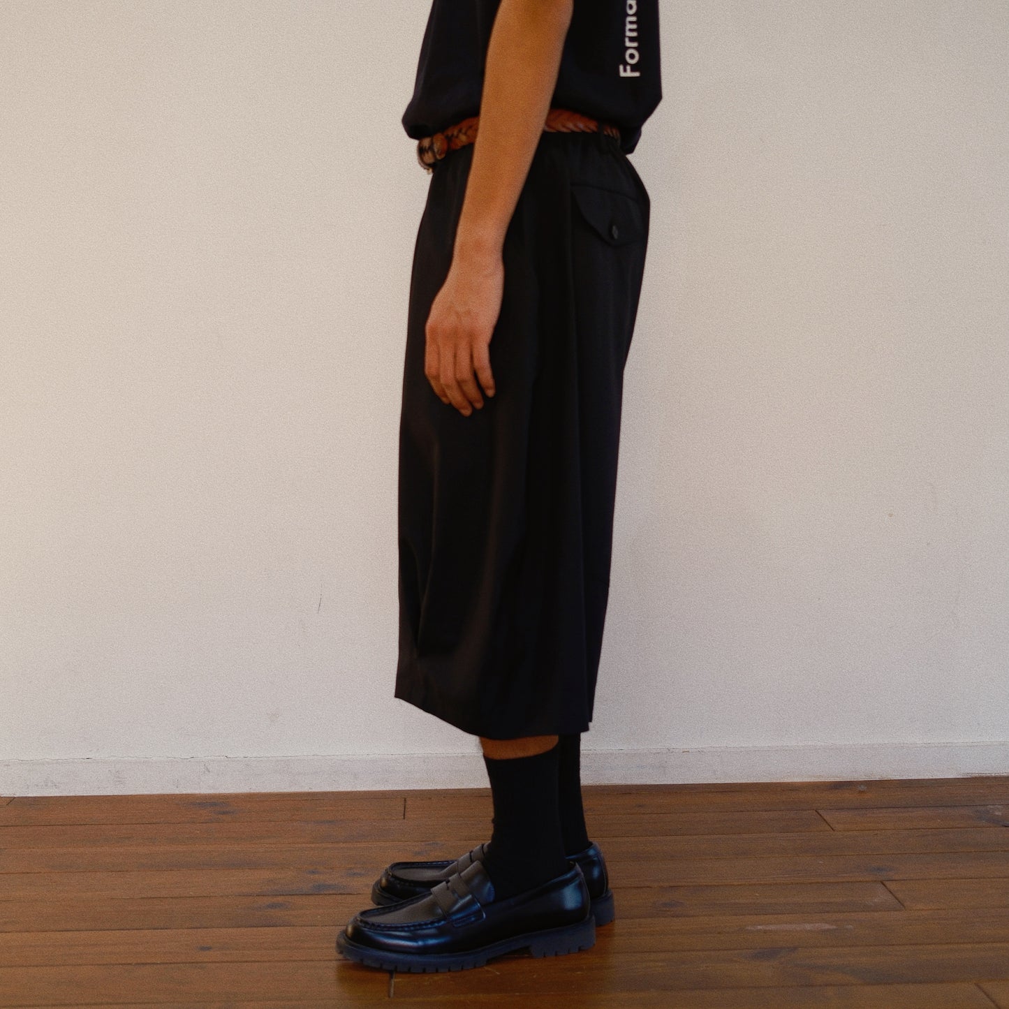 Pleated Balloon Dress Pants  Black