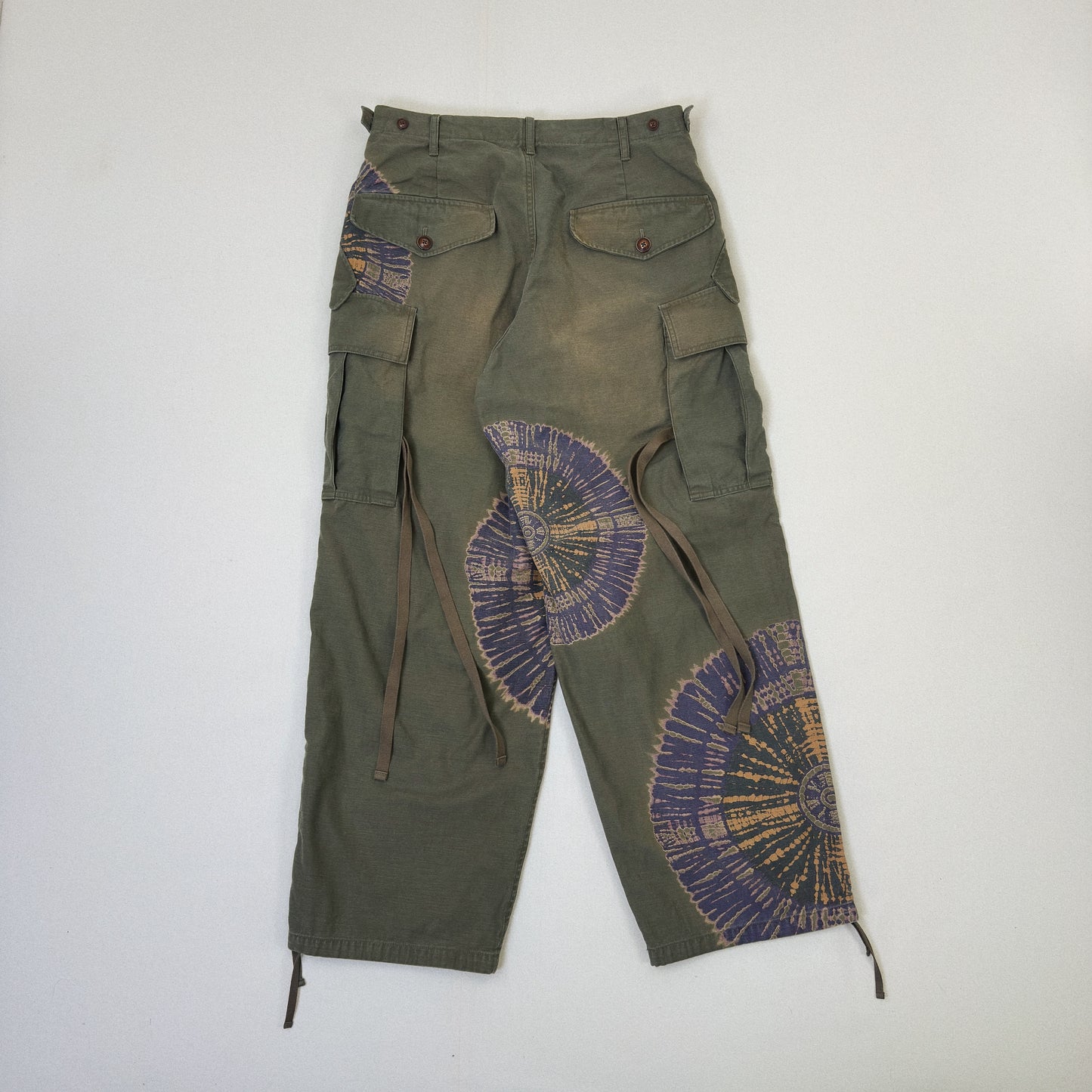 Tie-Dye Military Pants  Khaki
