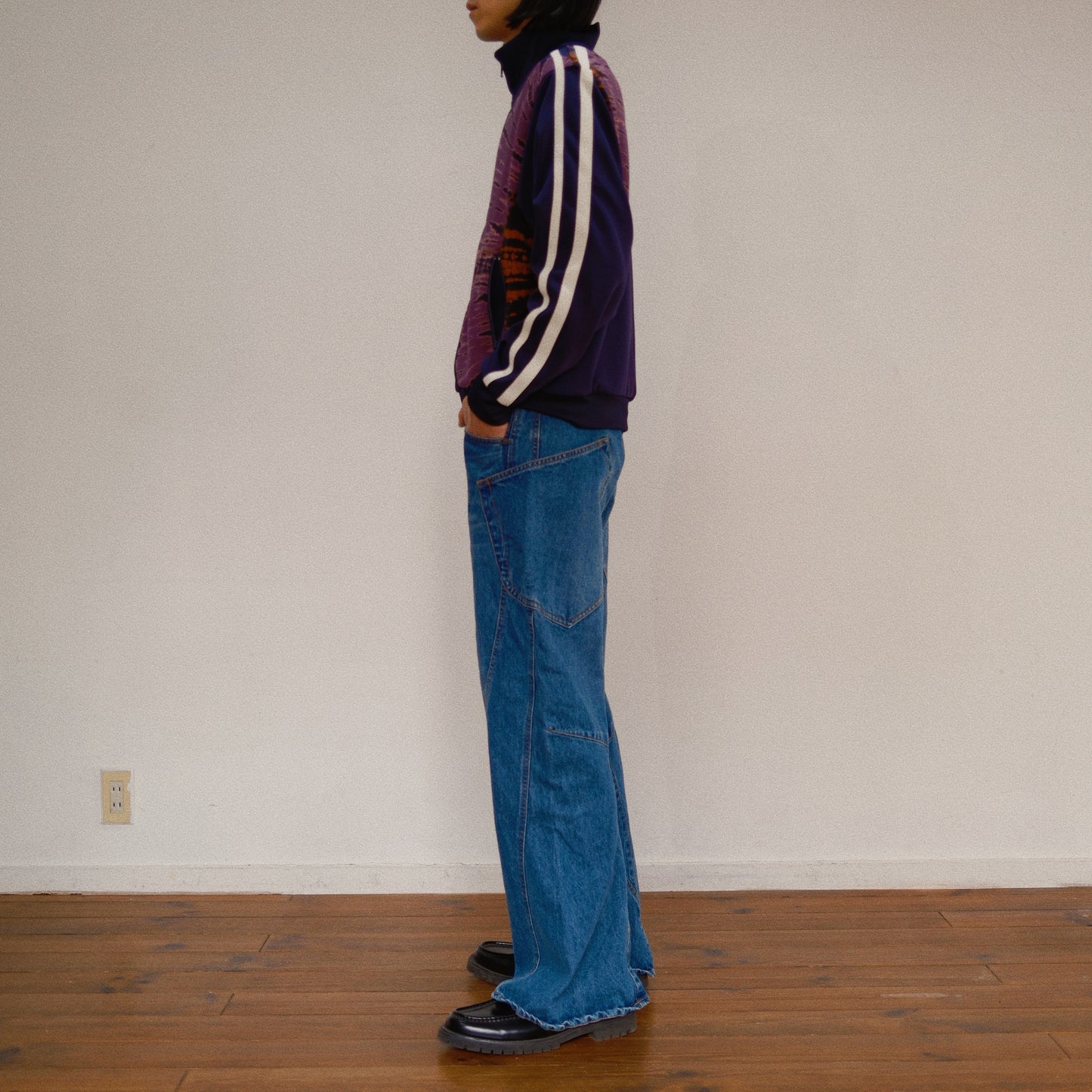 Tie-Dye Track Jacket  Navy