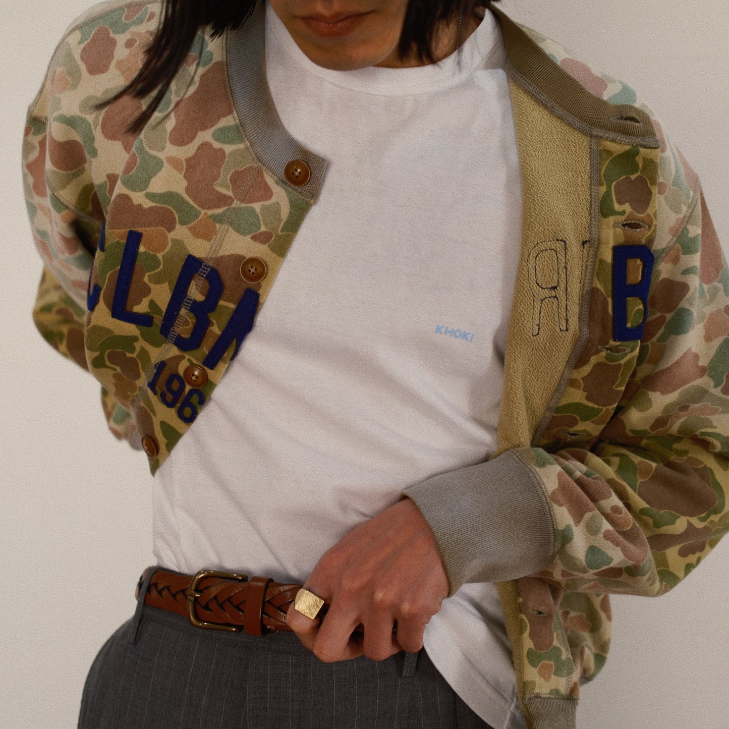 Camo Sweat Cardigan khaki