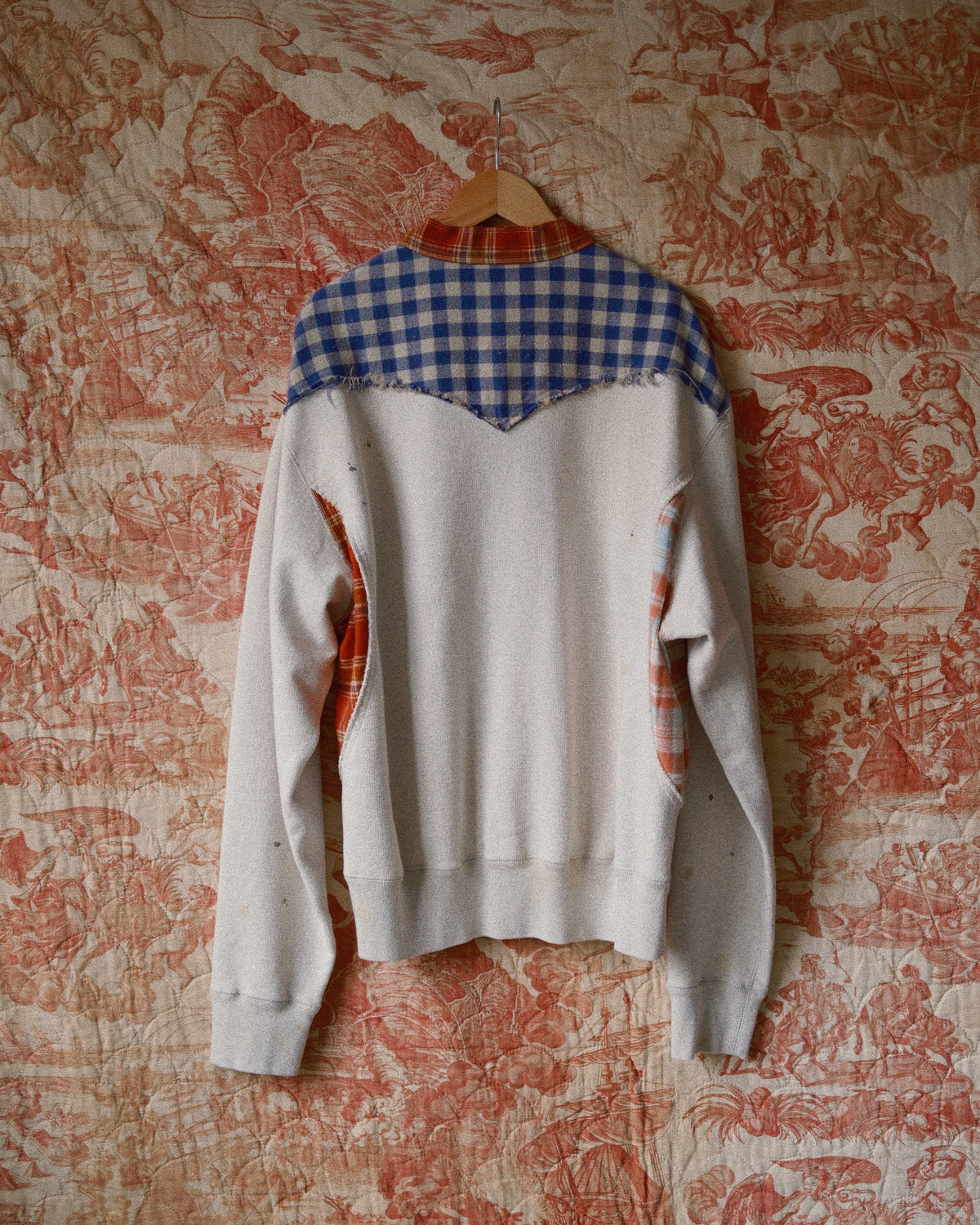 Vintage-finished Sweat Cardigan Oatmeal